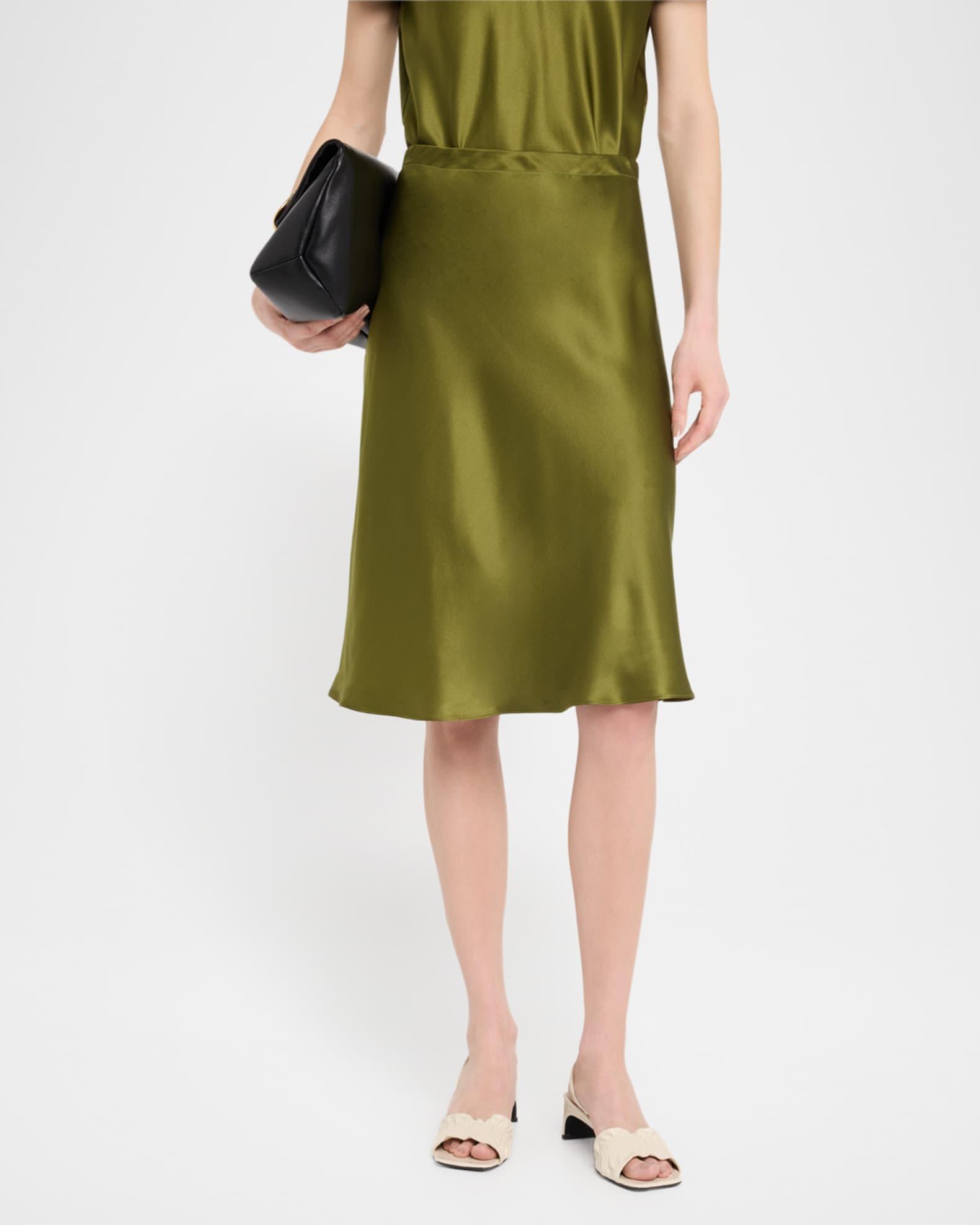 Bias Silk Midi Skirt Product Image