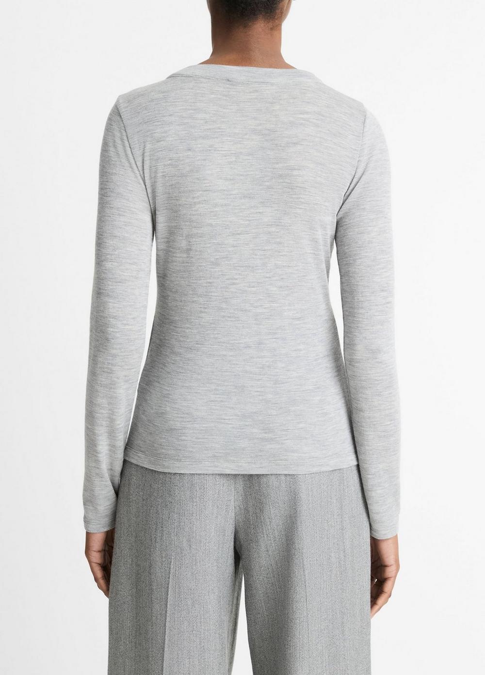 Wool Long-Sleeve Henley Product Image