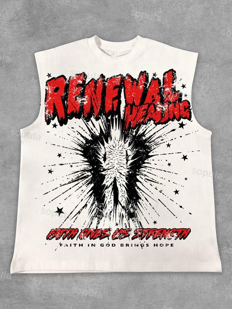 Sopula Rebirth - Old Graphic Cotton Tank Top Product Image