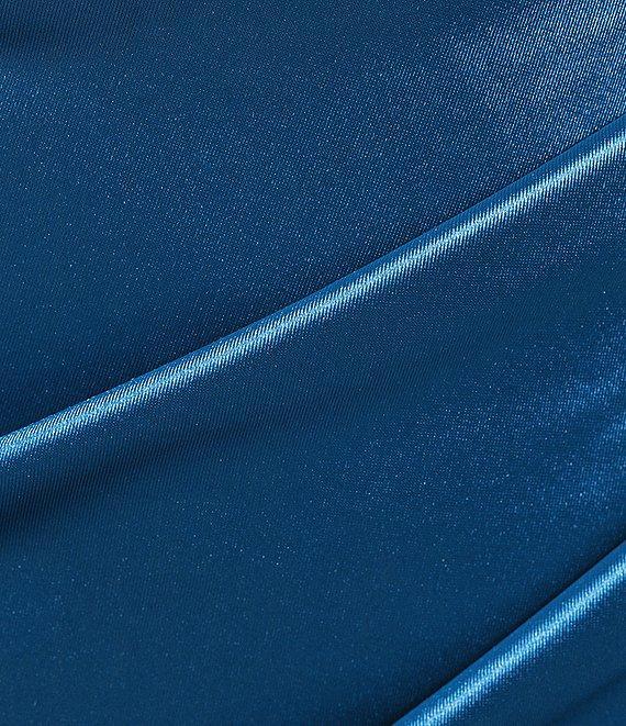 Honey and Rosie Square Neck Ruffle Hem & Cross Front Skirt Mini Dress Product Image