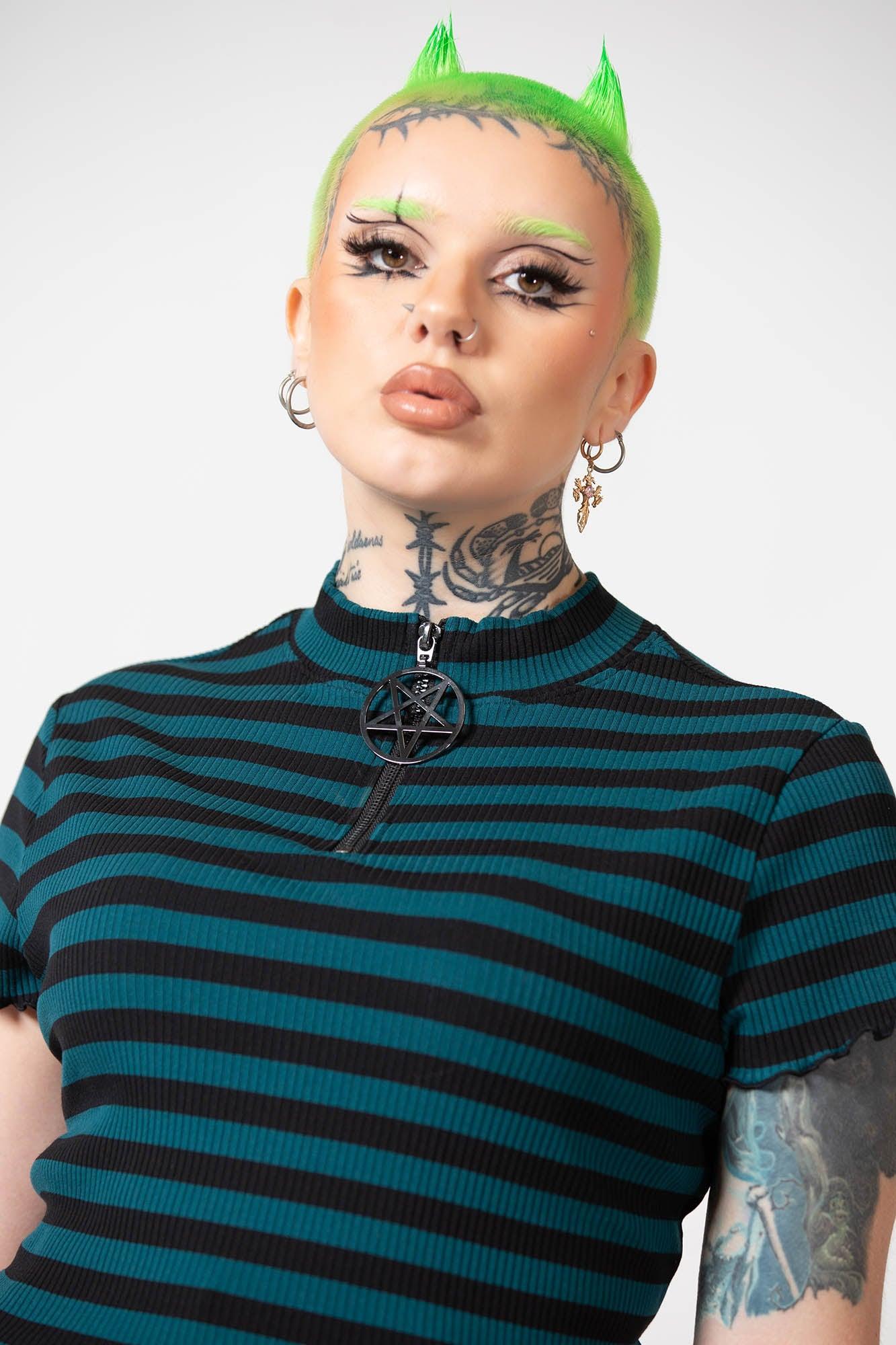 Malkin Crop Top [GREEN] Female Product Image