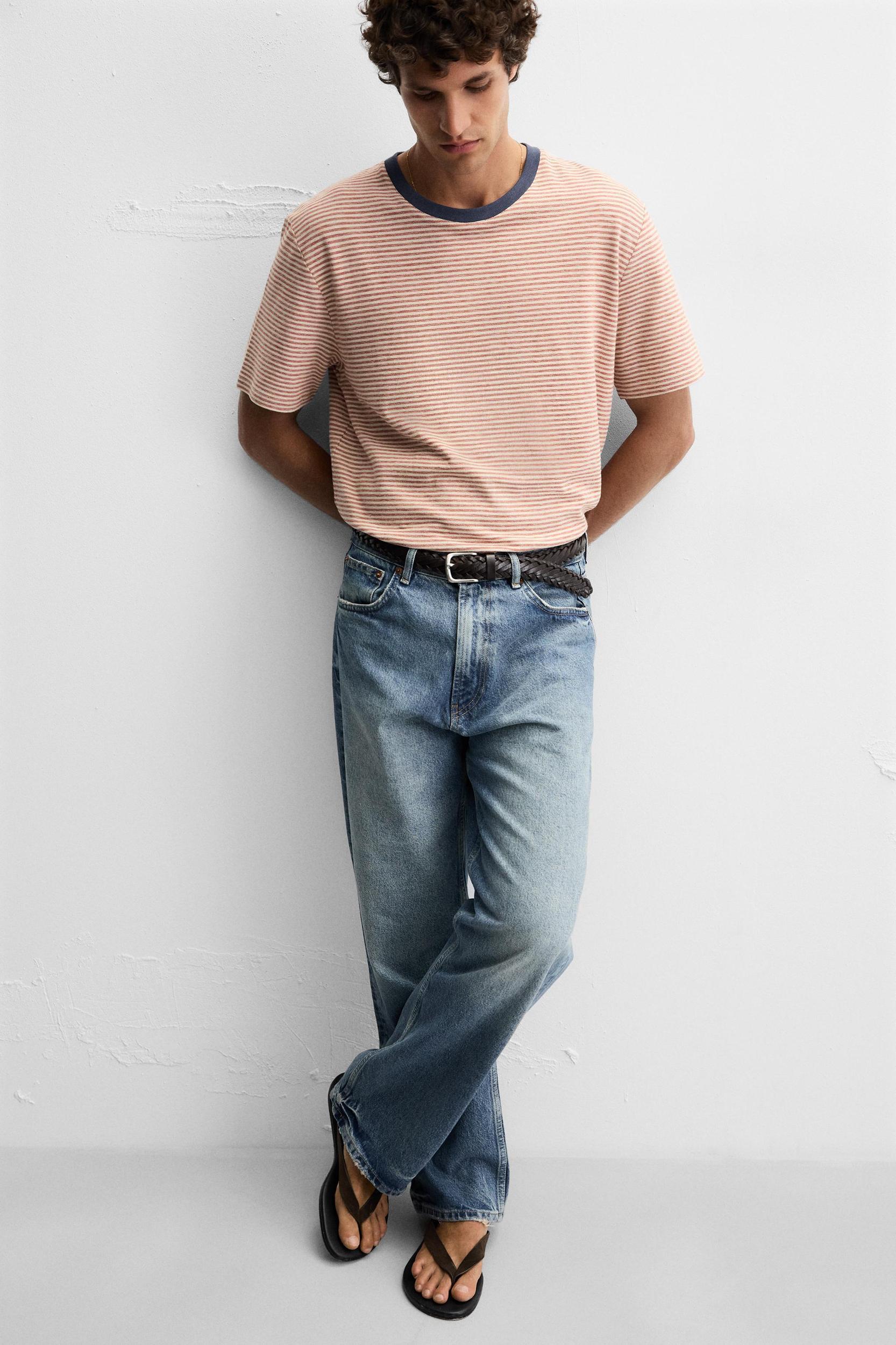 CONTRAST RIB STRIPE T-SHIRT Product Image