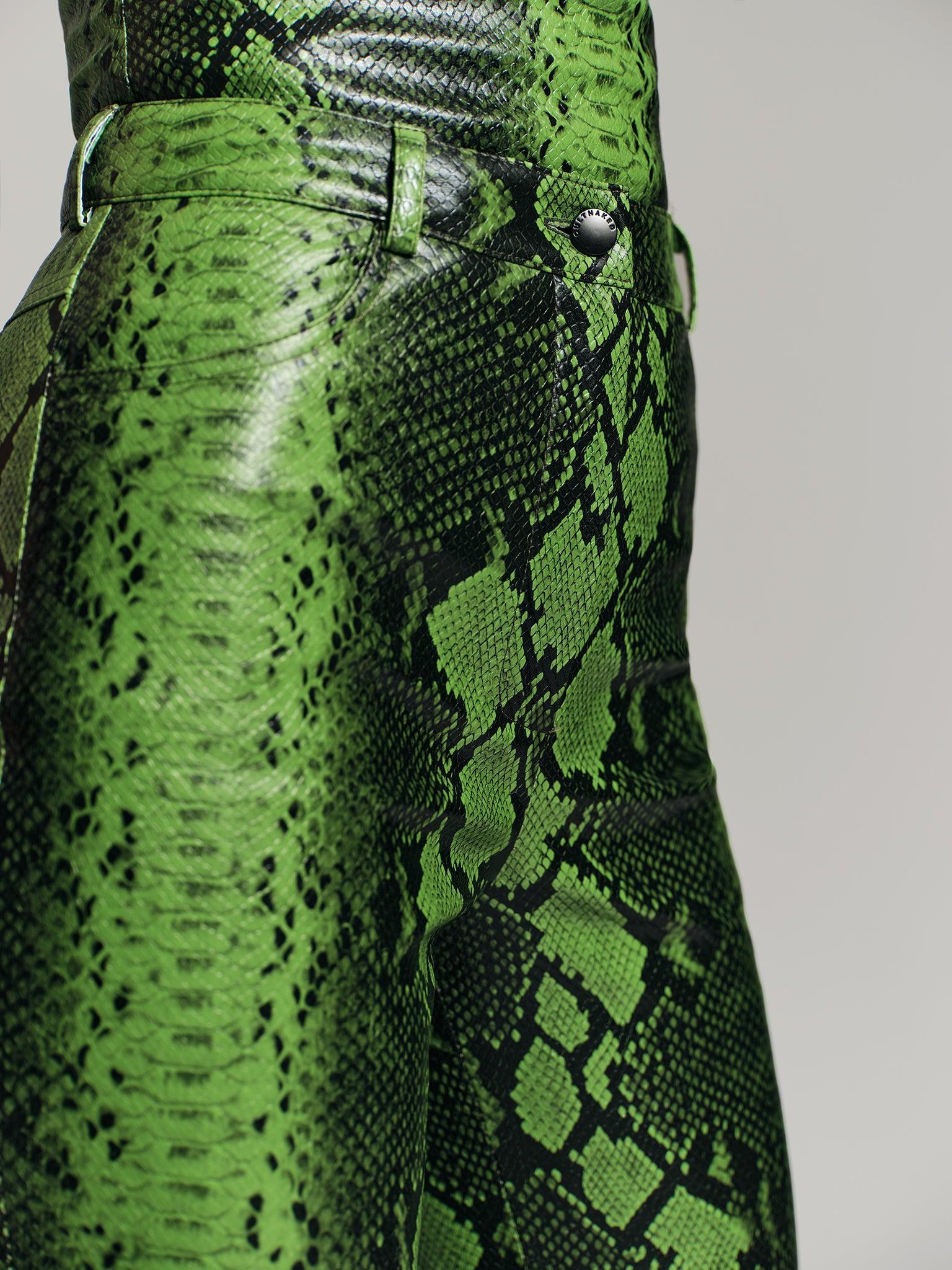 Bundle: Killa pants in Green Python + Killa bandeau in Green Python Product Image