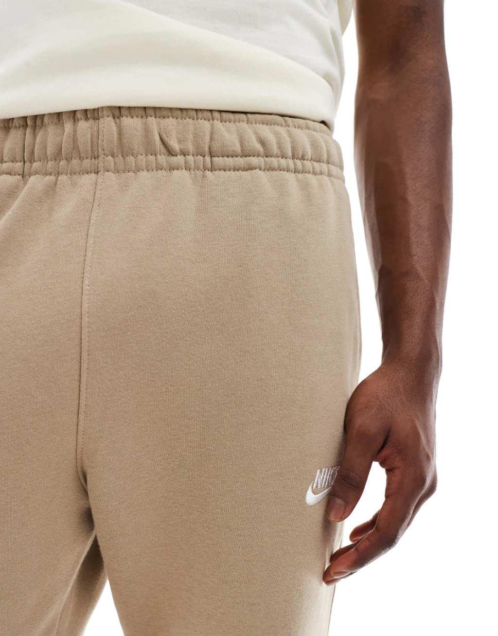 Nike Club open hem sweatpants in khaki Product Image