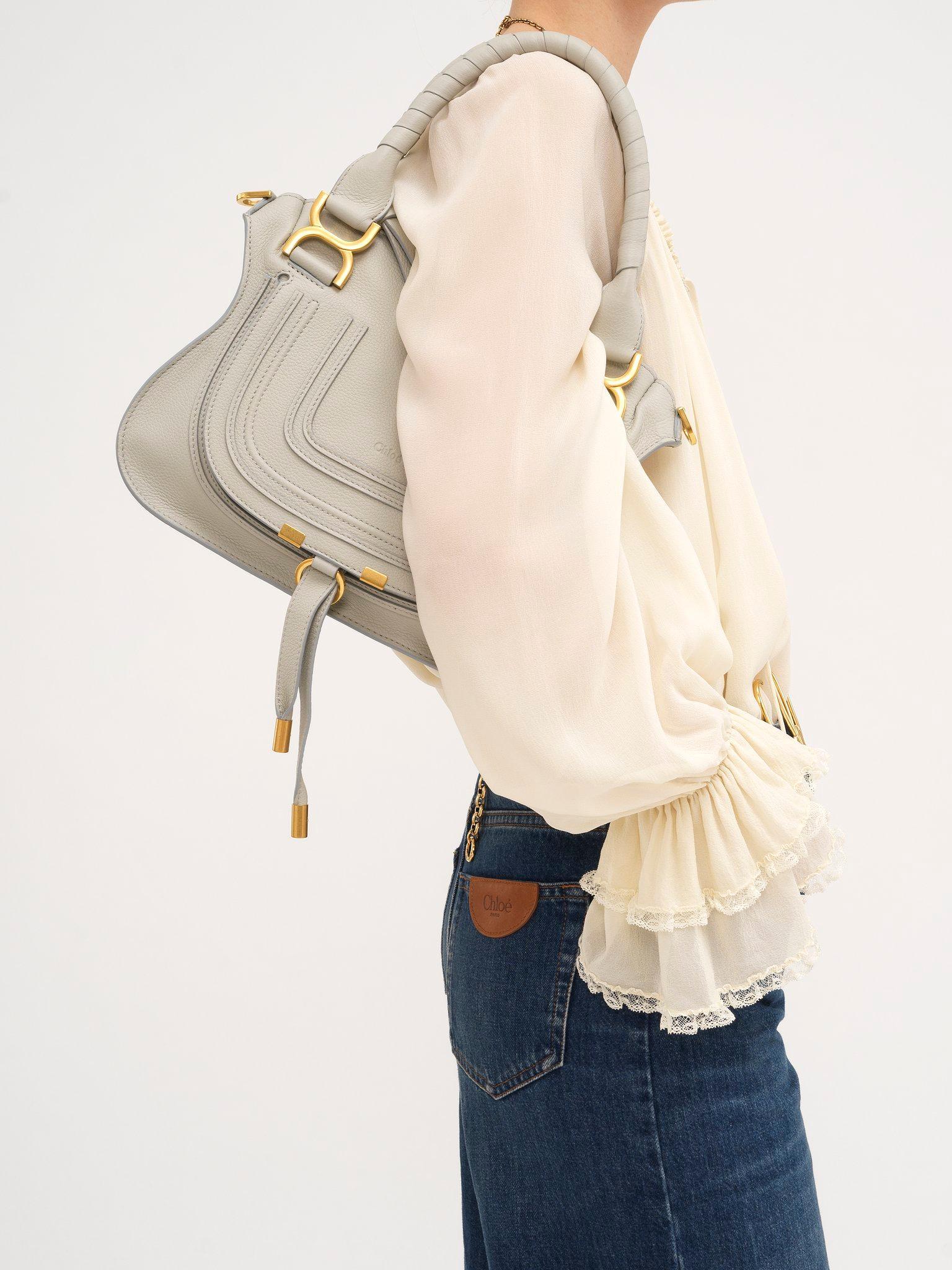 Small Marcie bag in grained leather Product Image