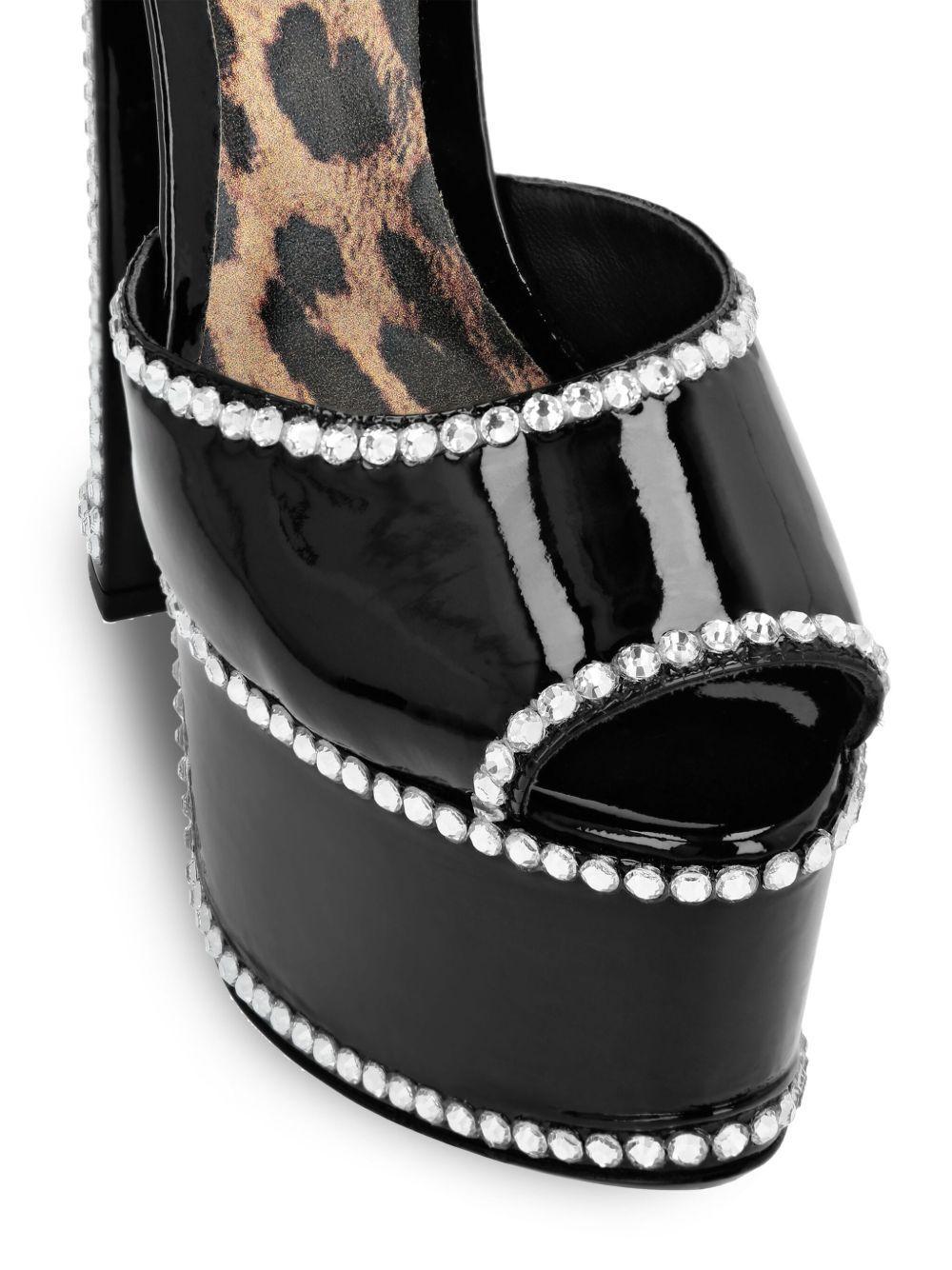 crystal-embellished heeled platform sandals Product Image