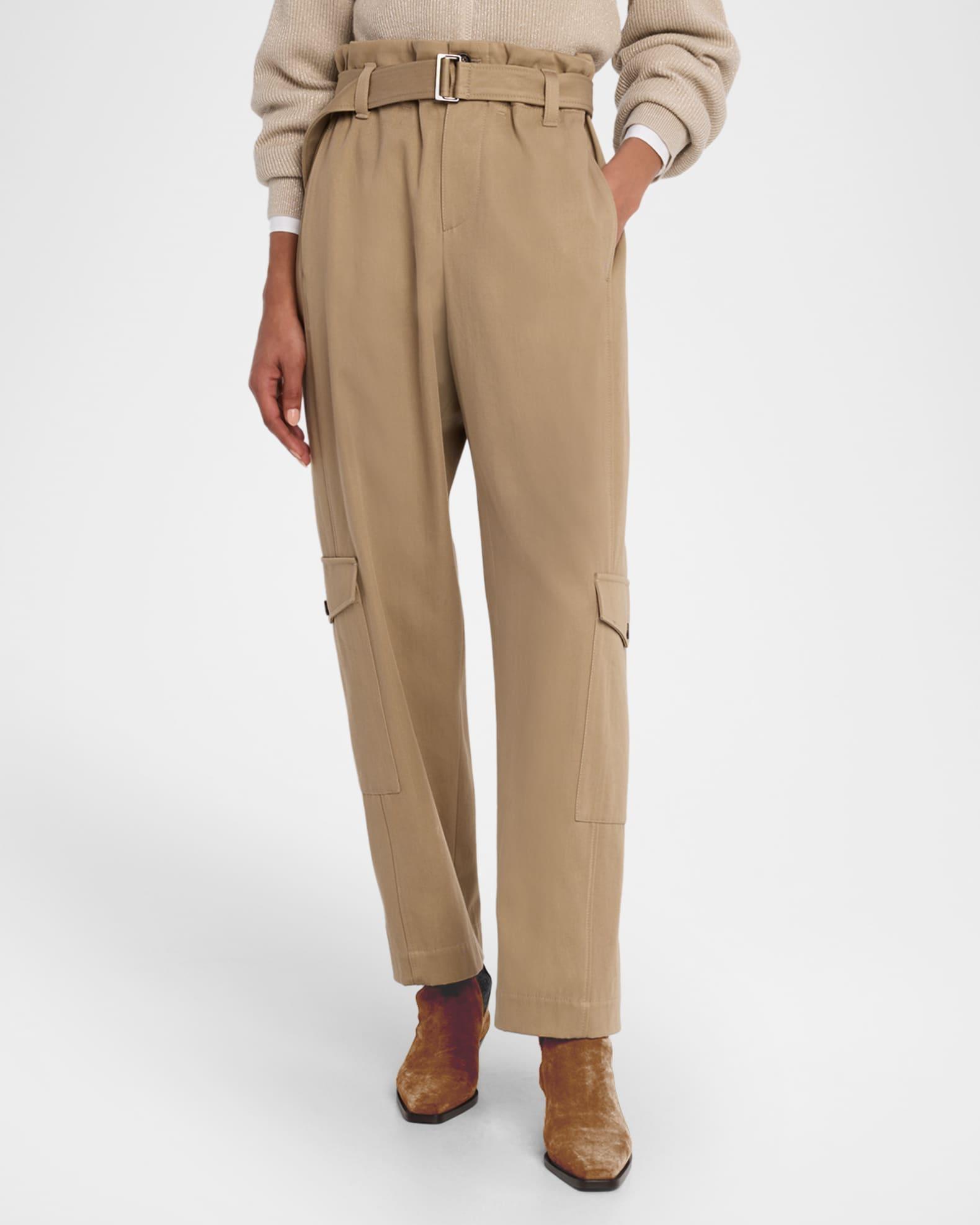 Cotton Couture Gabardine Tapered-Leg Ankle Jogger Pants With Belt Product Image