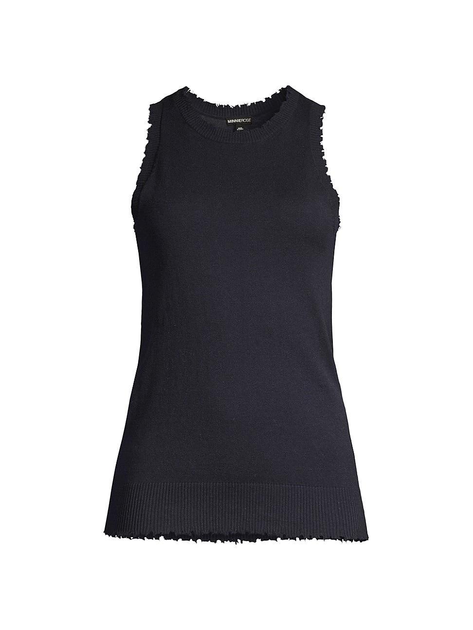 Womens Frayed Tank Top Product Image
