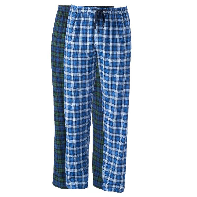 Big & Tall Hanes 2-pk. Plaid Flannel Pajama Pants, Mens Product Image