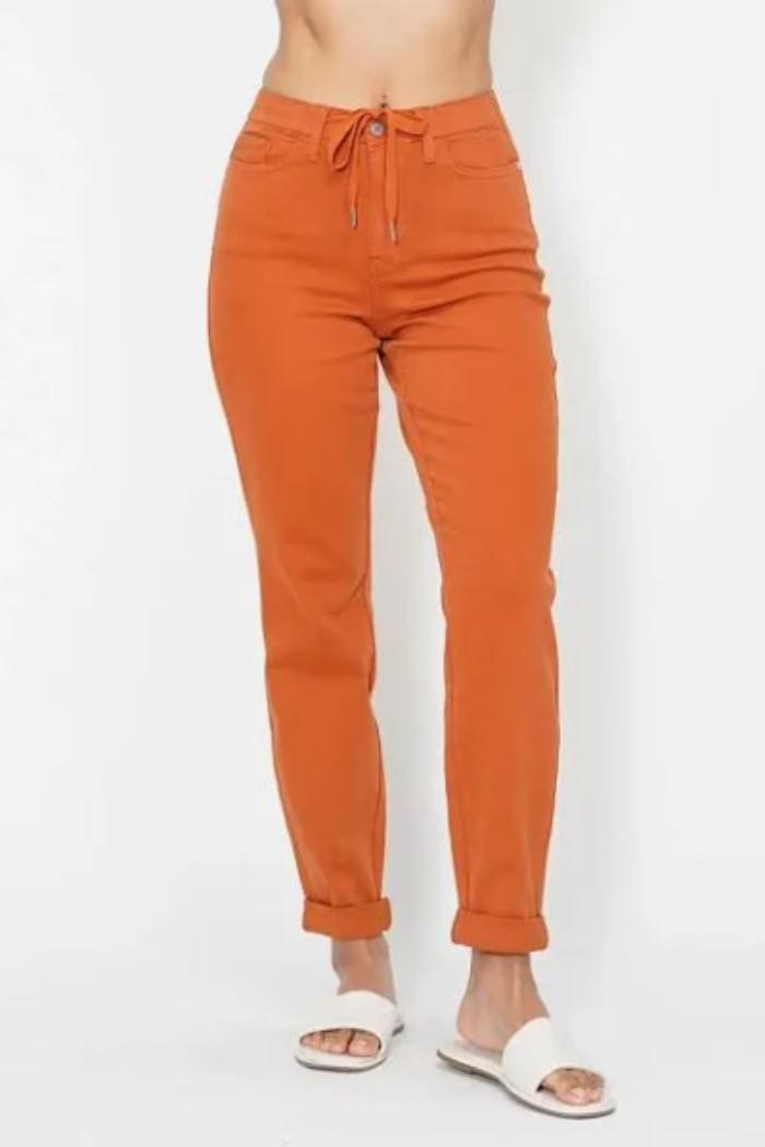 HIGH WAISTED DOUBLE CUFF JOGGER JEAN Product Image