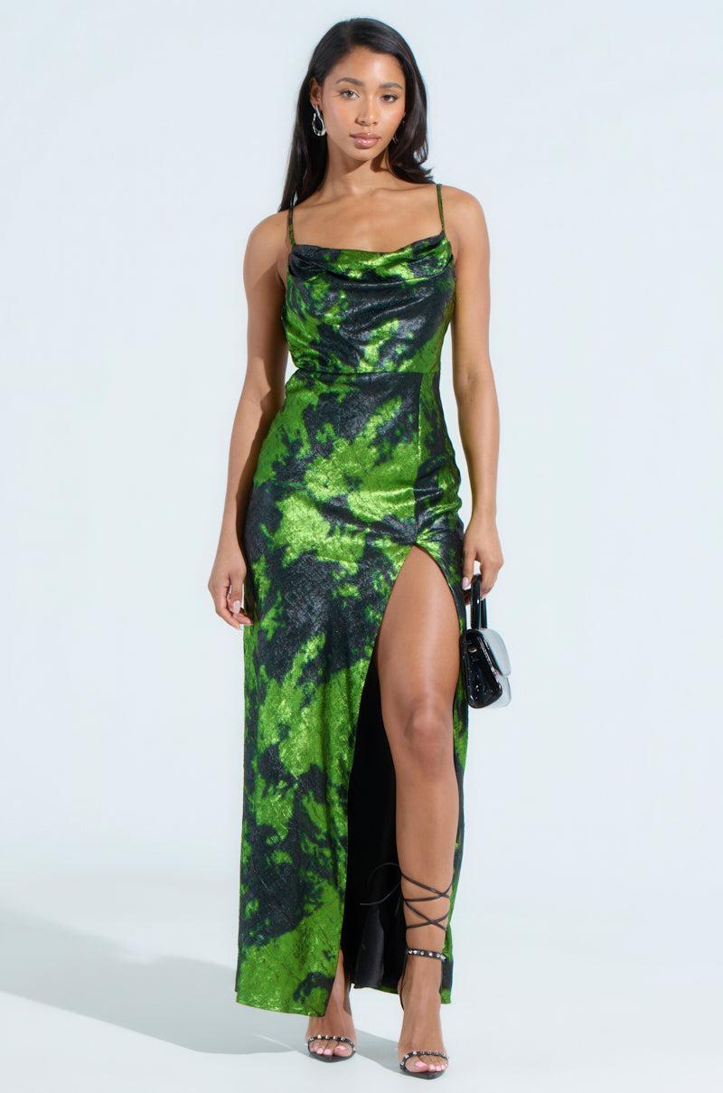 LENNON PRINTED METALLIC MAXI DRESS Product Image