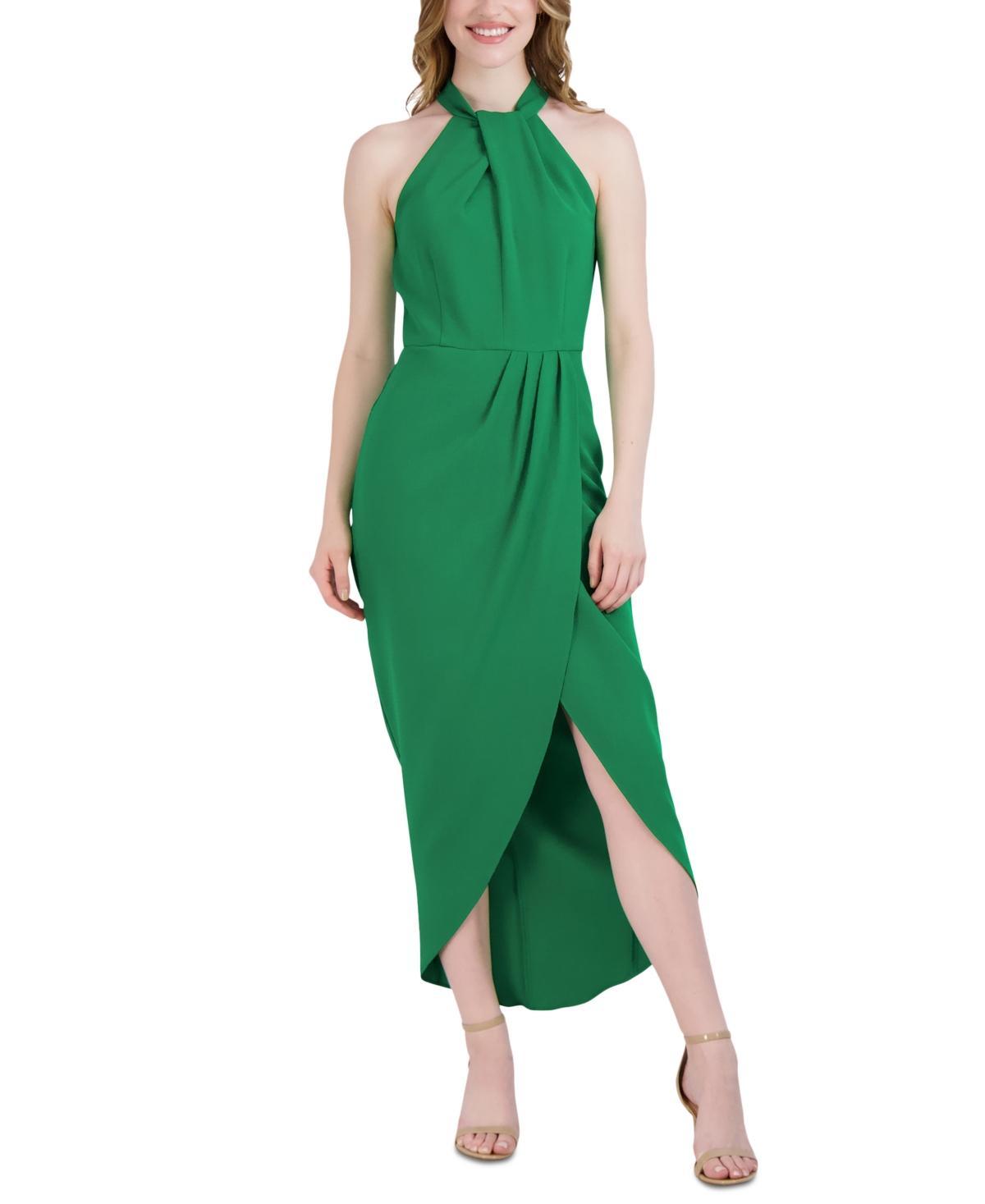 julia jordan Knot-Neck Tulip-Hem Midi Dress Product Image