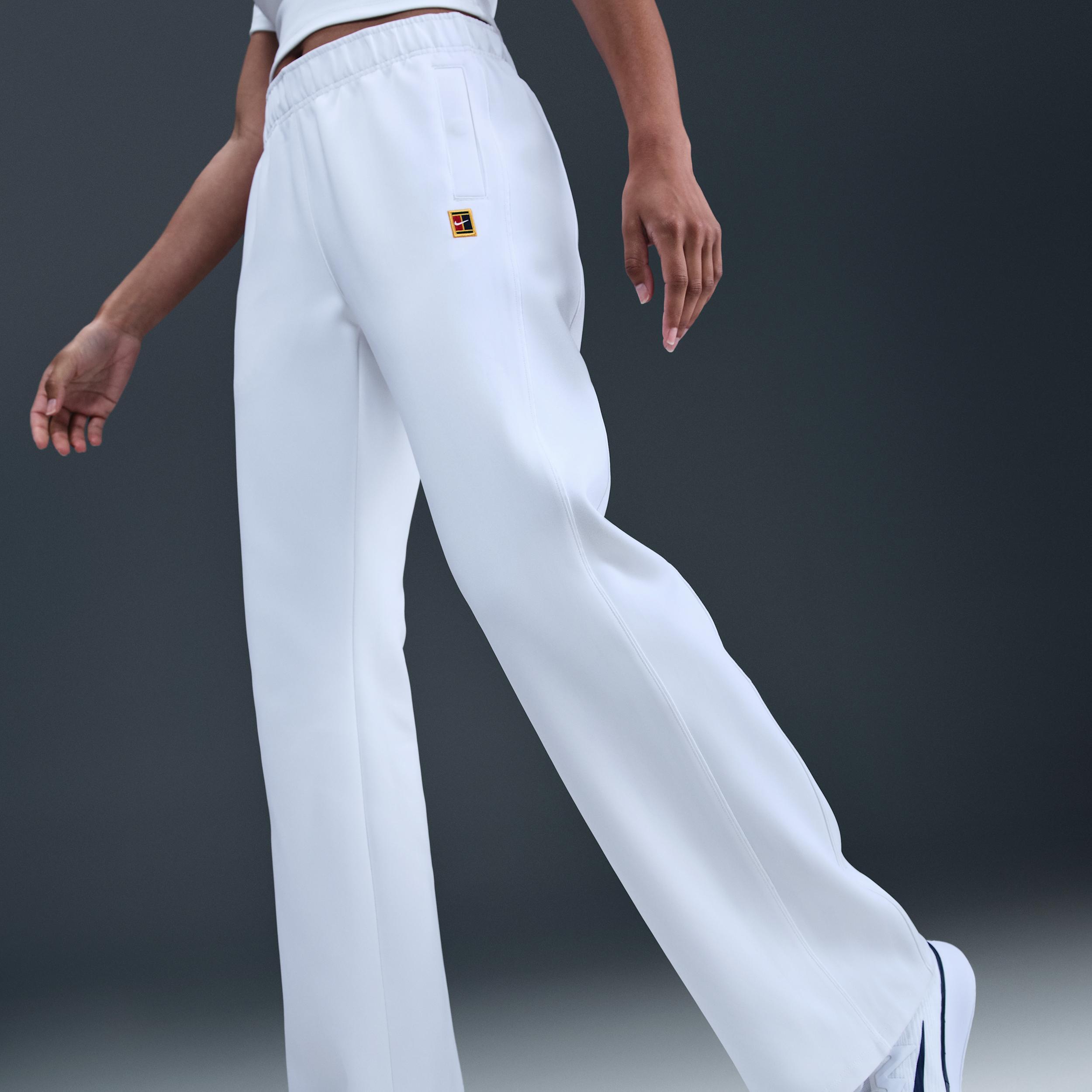 Nike Womens Court Heritage Windrunner Mid-Rise Tennis Pants | FZ6509-100 Product Image