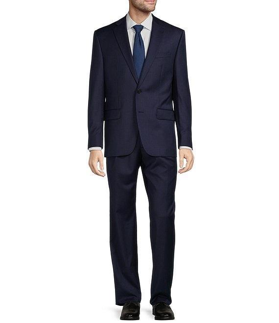 Hickey Freeman Classic Fit 2-Reverse Pleat Solid Pattern 2-Piece Suit Product Image