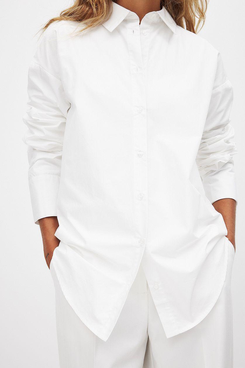 Oversized Long Sleeve Cotton Shirt Product Image