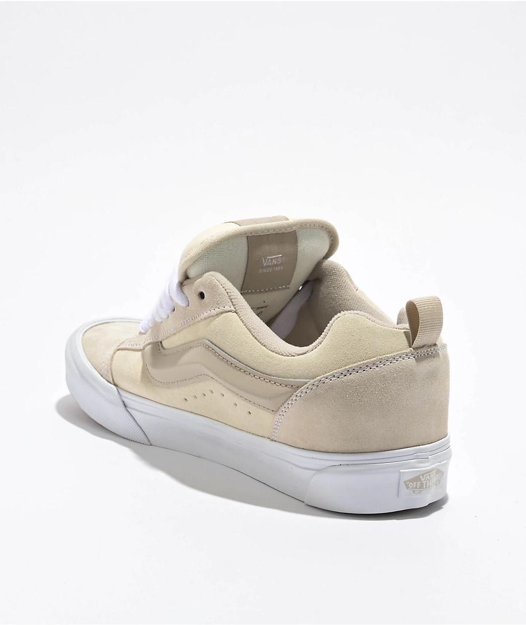 Vans Knu Skool Tri-Tone Vintage White Skate Shoes Product Image