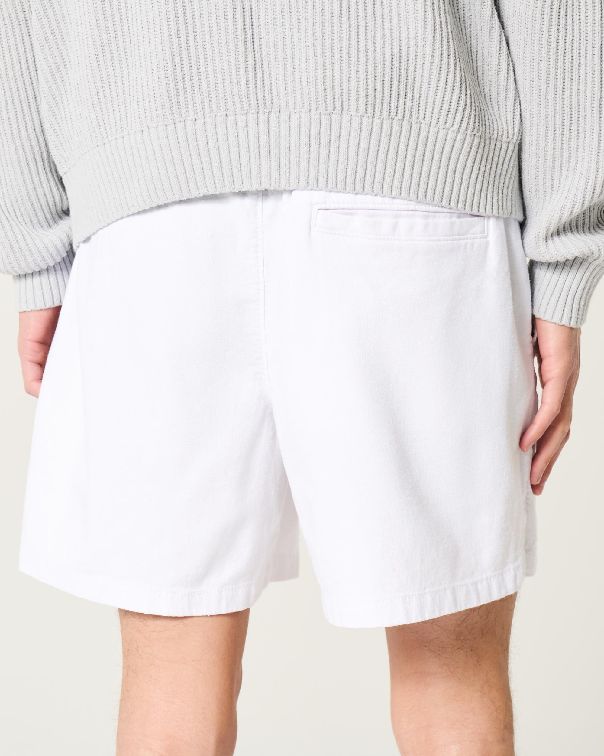 Mid-Thigh Twill Pull-On Shorts Product Image
