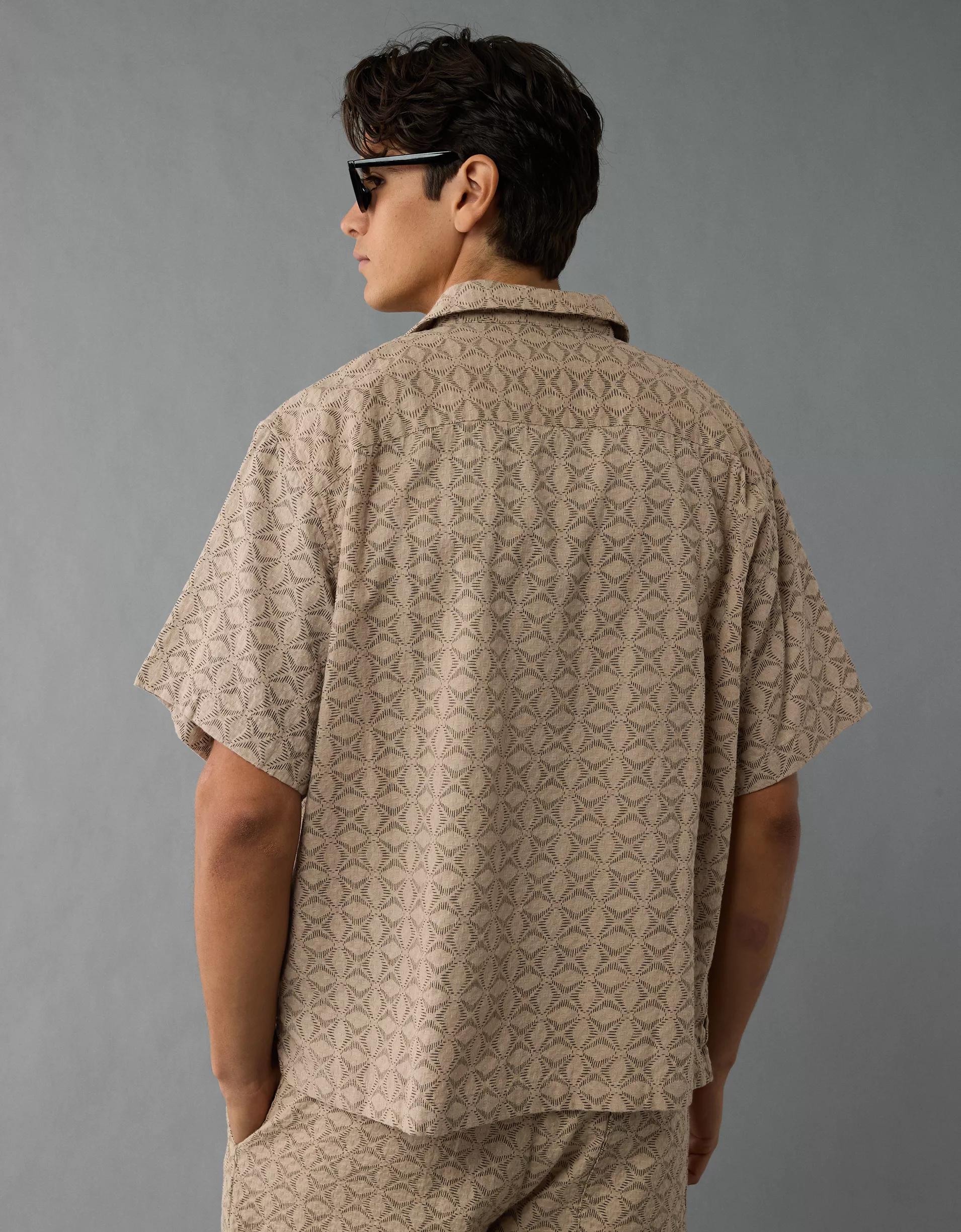 AE Poolside Printed Button-Up Shirt Product Image