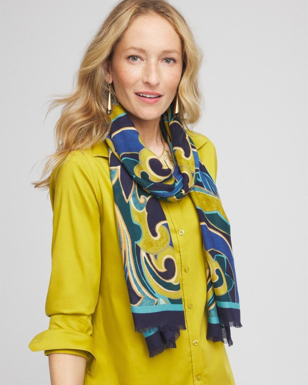 Swirl Print Scarf Product Image