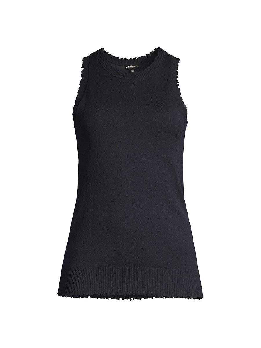 Womens Frayed Tank Top Product Image