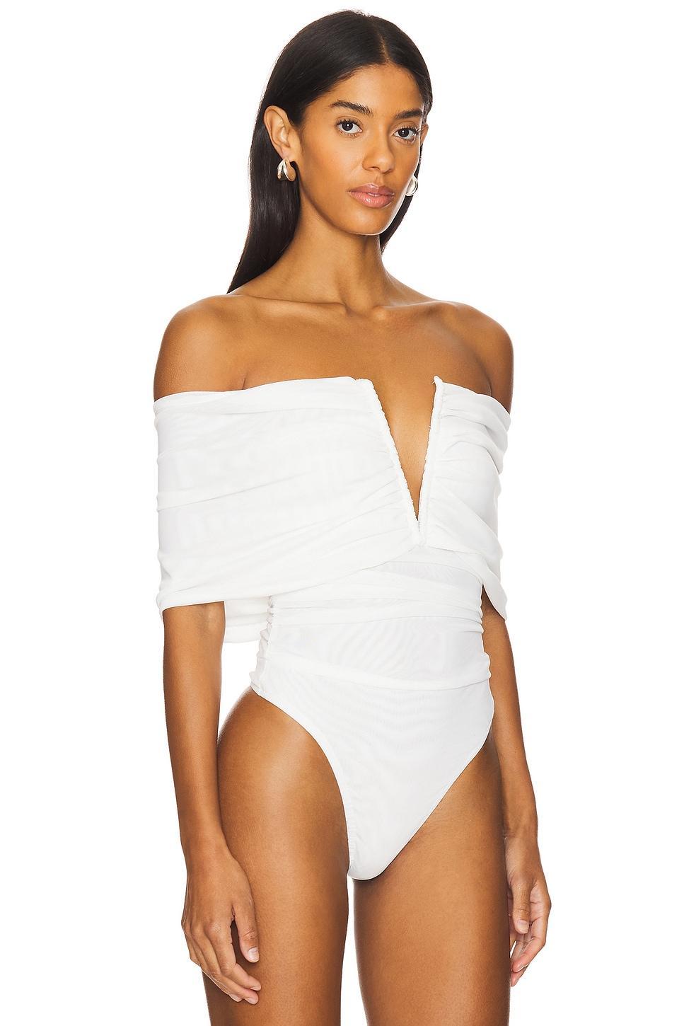 Ruched Off Shoulder Bodysuit WeWoreWhat Product Image