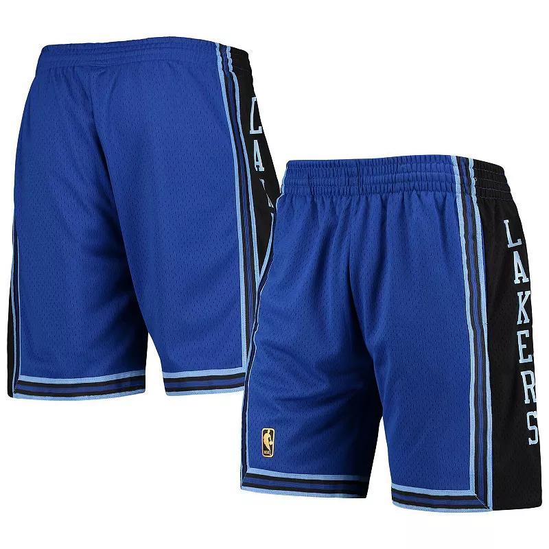 Men's Mitchell & Ness Royal Los Angeles Lakers Hardwood Classics Reload Swingman Shorts,  Product Image