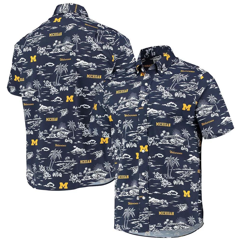 Men's Reyn Spooner Navy Michigan Wolverines Classic Button-Down Shirt, Size: 2XL, Blue Product Image