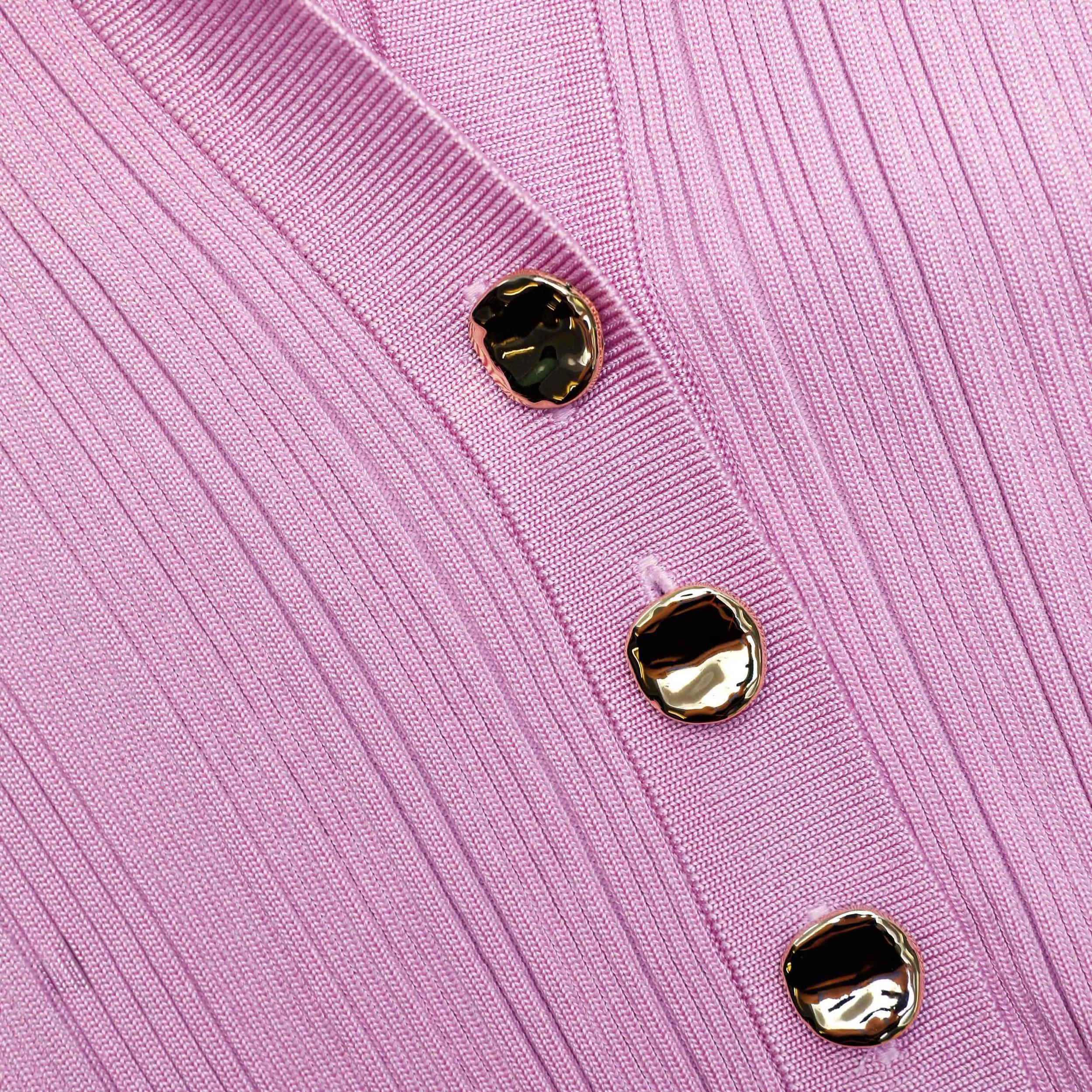 Pink Viscose Rib Mini Dress Product Image