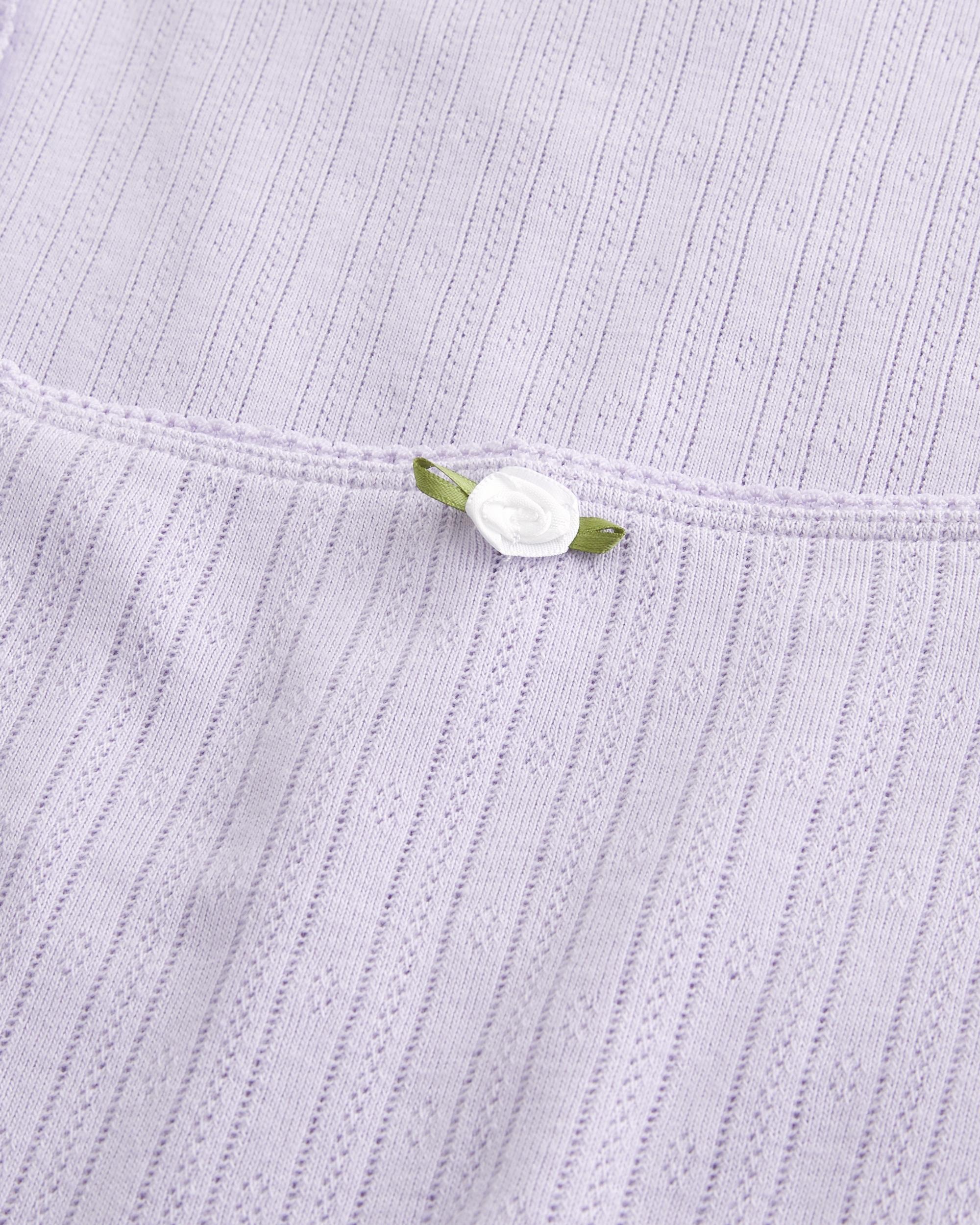 Pointelle Square-Neck Top Product Image