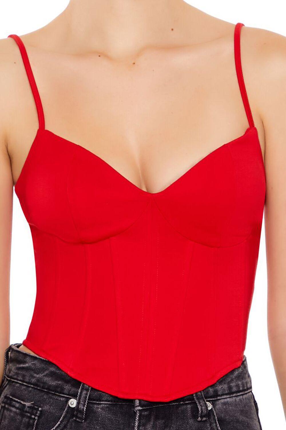 Sweetheart Cropped Bustier Cami | Forever 21 Product Image