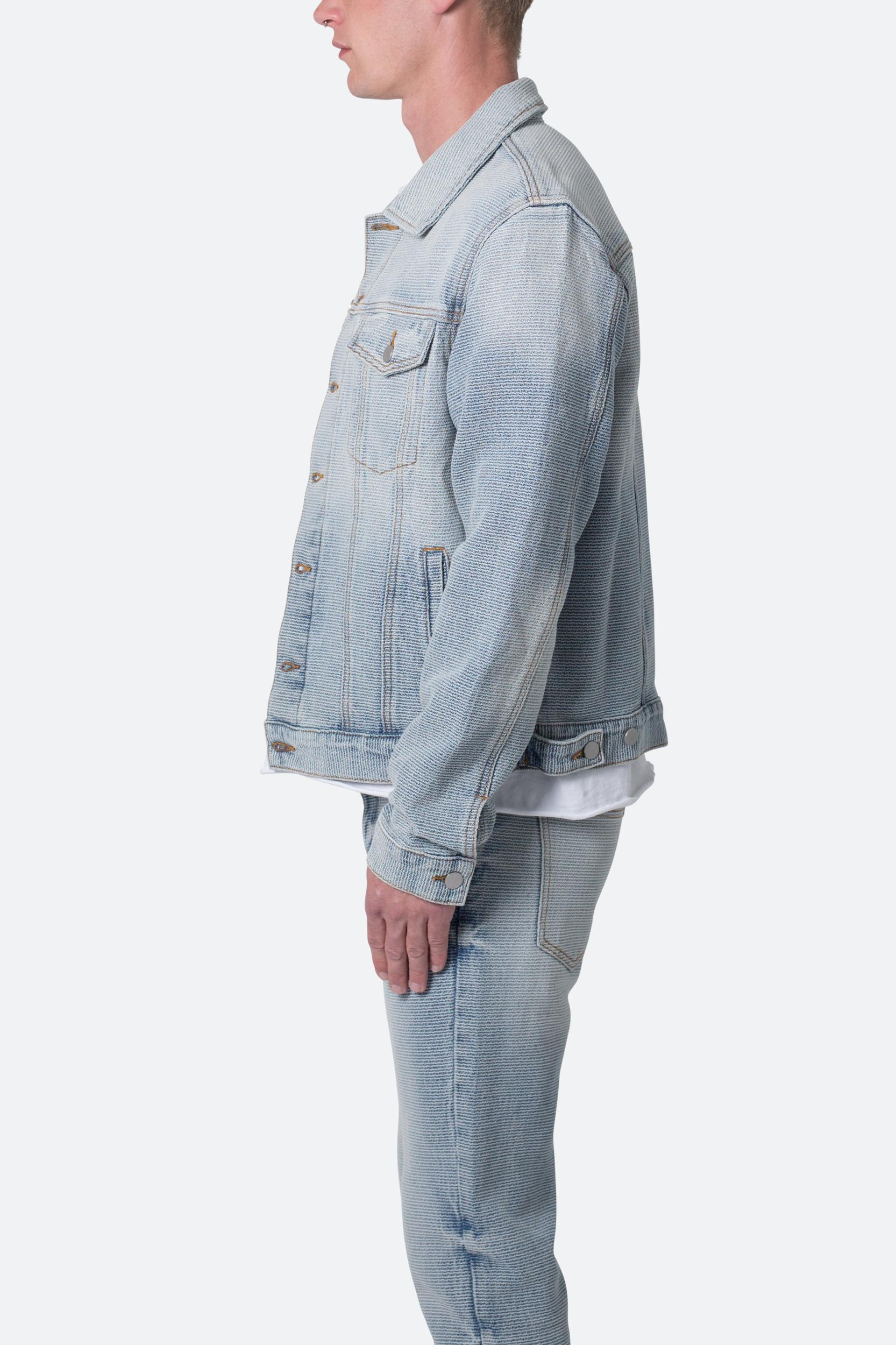 Western Crosshatch Trucker Jacket - Blue Product Image