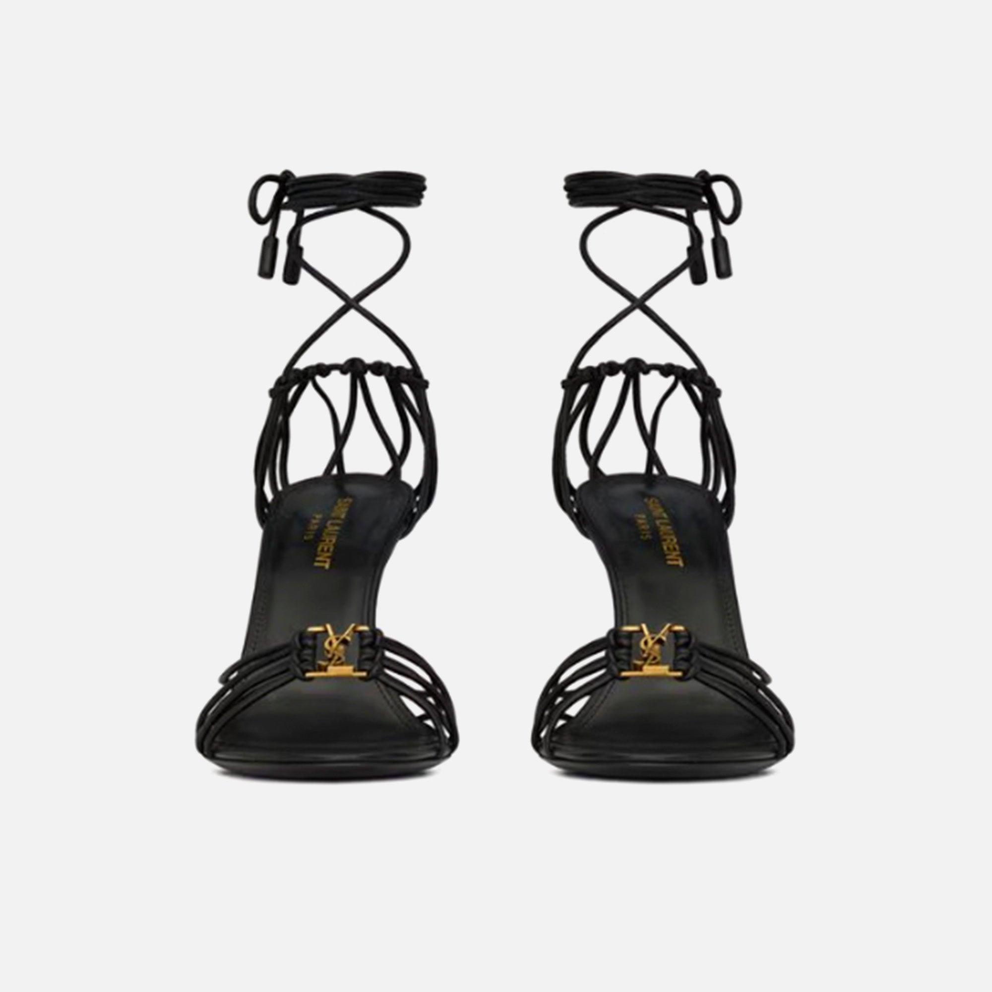 Saint Laurent Babylone 90 Sandal - Black Female Product Image