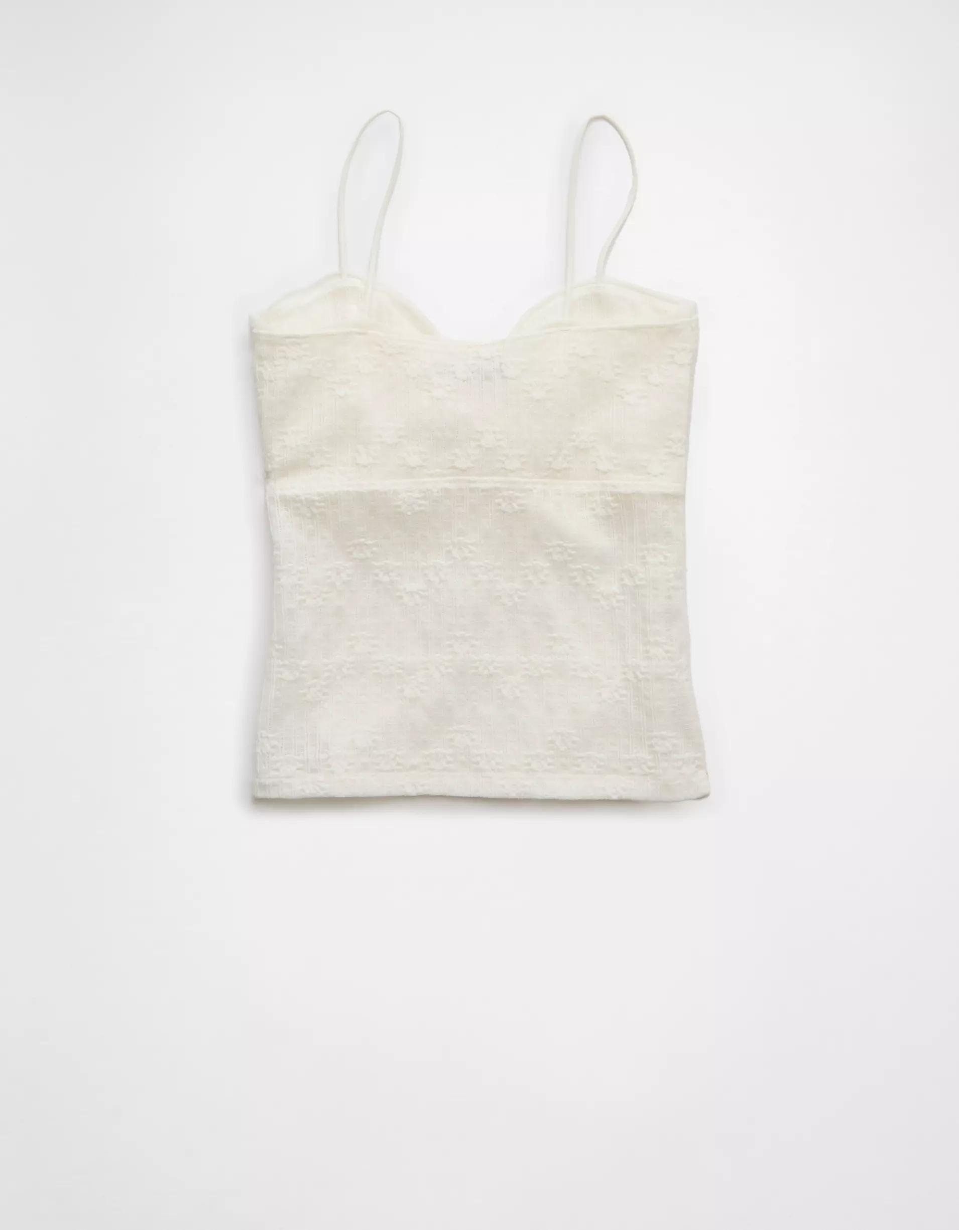 AE Cinched Lace Tank Top Product Image
