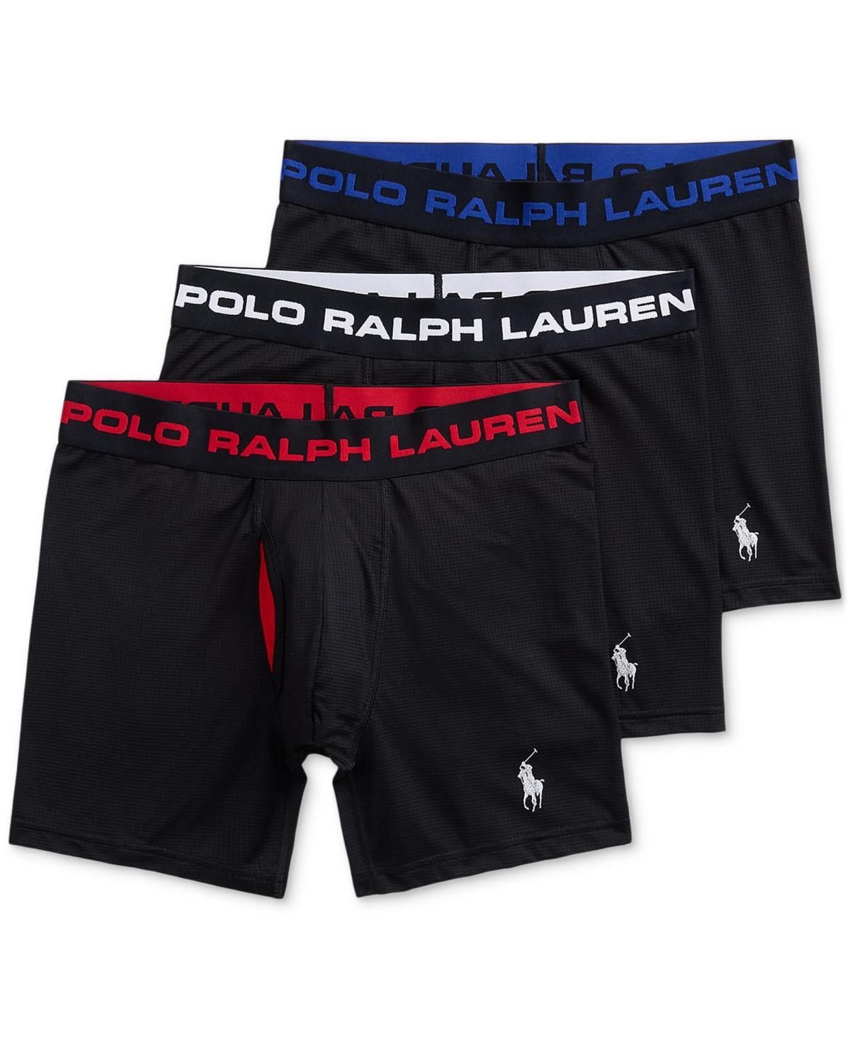 POLO RALPH LAUREN Men's 3-pk. Perfect Pouch Boxer Briefs In Polo Black Product Image