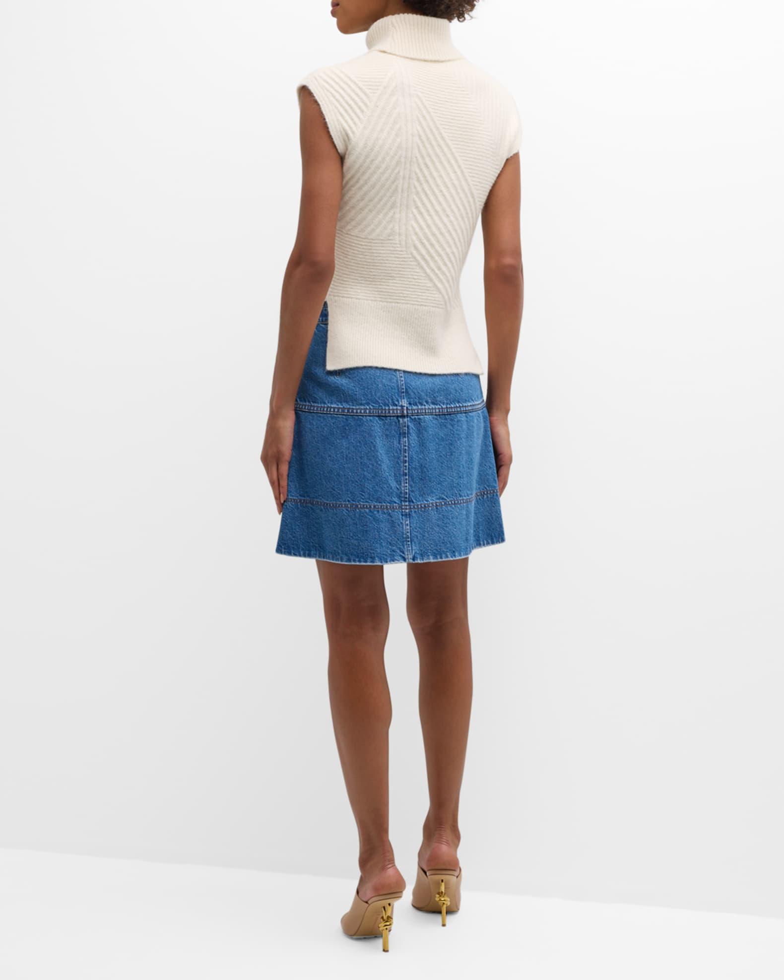 Aaron Alpaca Knit Sleeveless Turtleneck Sweater Product Image