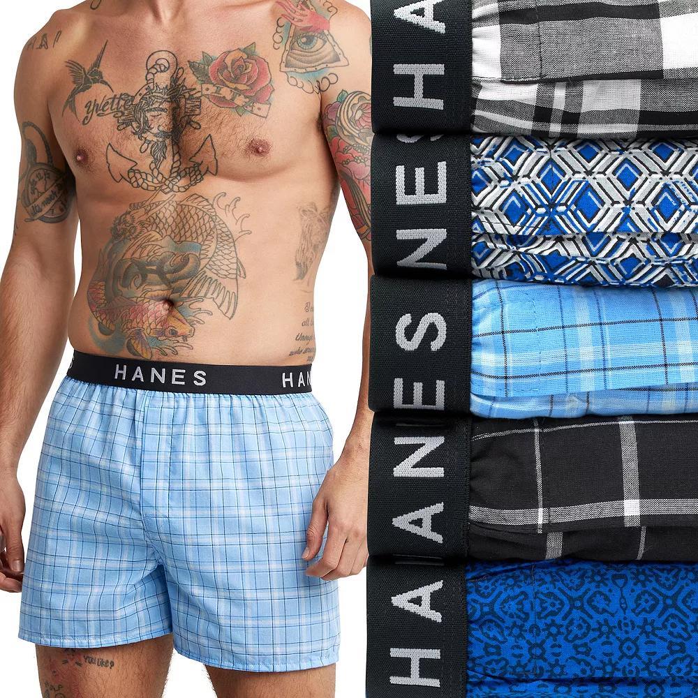 Hanes Ultimate 5-Pack Mens Woven Boxer Underwear Product Image
