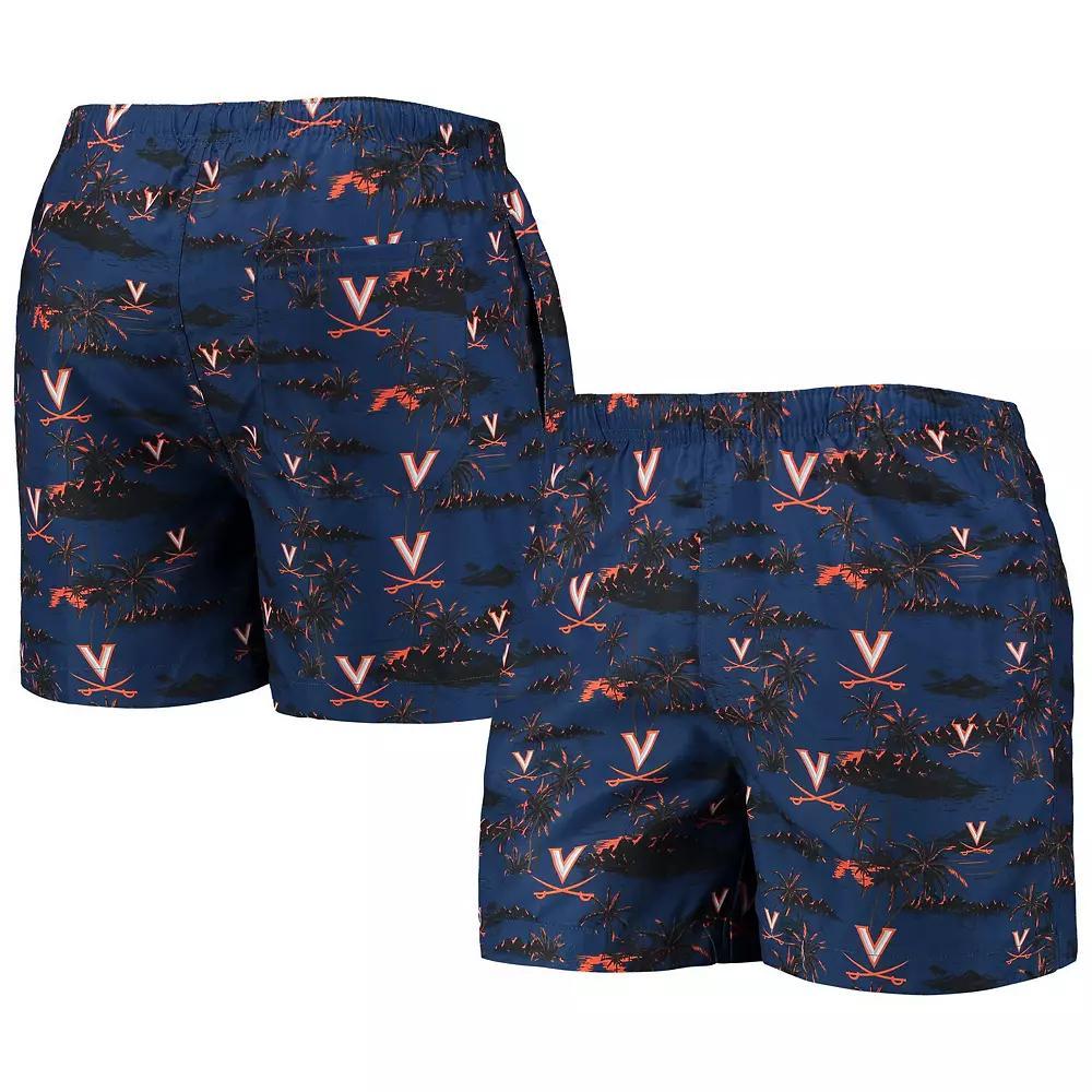 Men's FOCO Navy Virginia Cavaliers Island Palm Swim Trunks,  Product Image