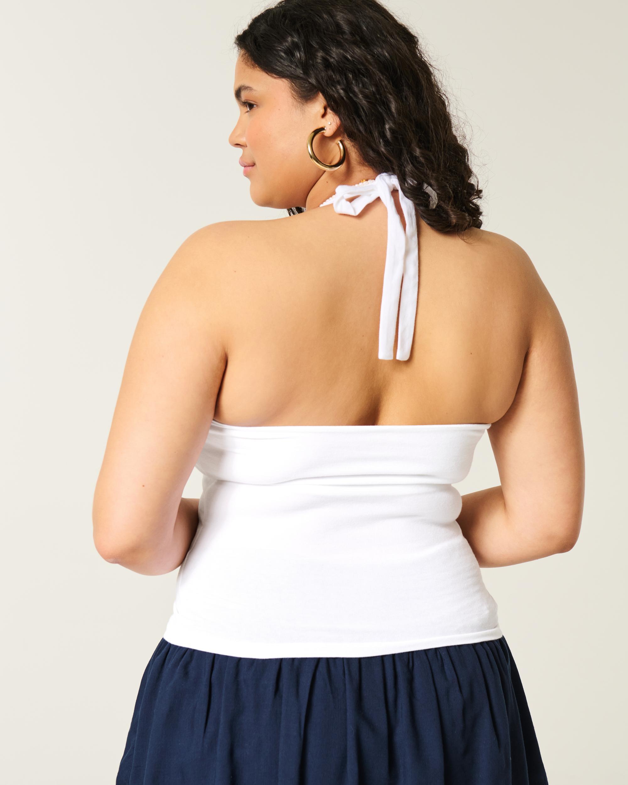 V-Neck Halter Top Product Image