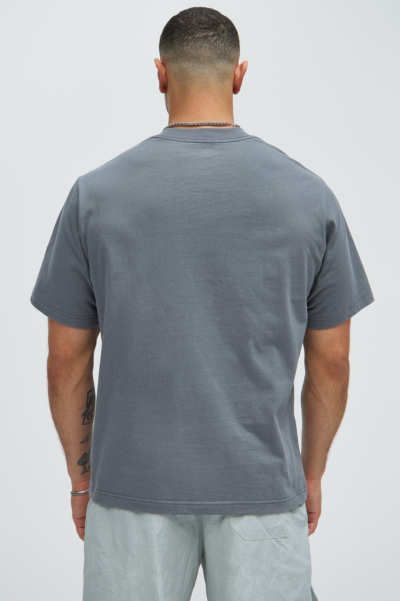 Oversized Heavyweight Short Sleeve Tee - Charcoal Product Image