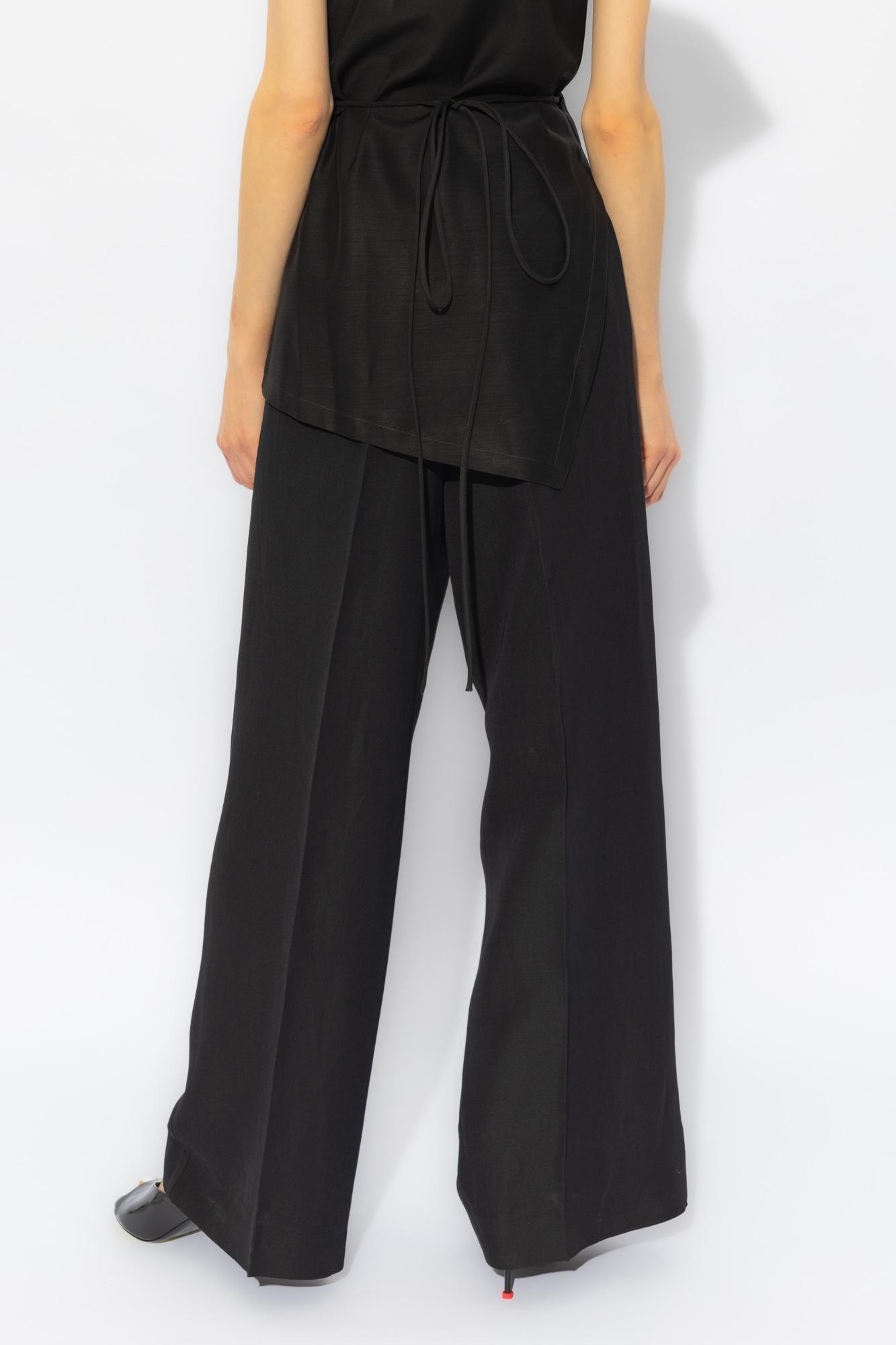 FABIANA FILIPPI Twill Palazzo Pants In Black Product Image