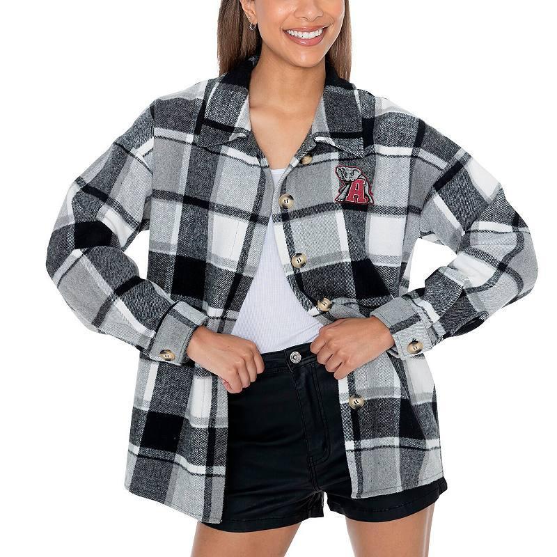 Women's Gameday Couture Gray Oklahoma Sooners End Zone Game Flannel Button-Up Shirt, Size: XL, Grey Product Image