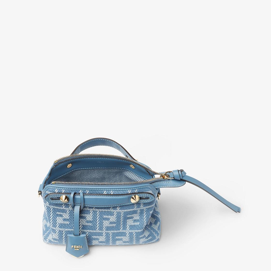 By The Way Soft MiniBlue denim-effect FF jacquard mini-bag Product Image
