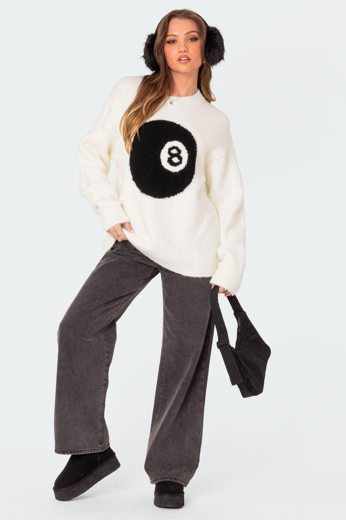 Magic 8 Oversized Chunky Knit Sweater Product Image