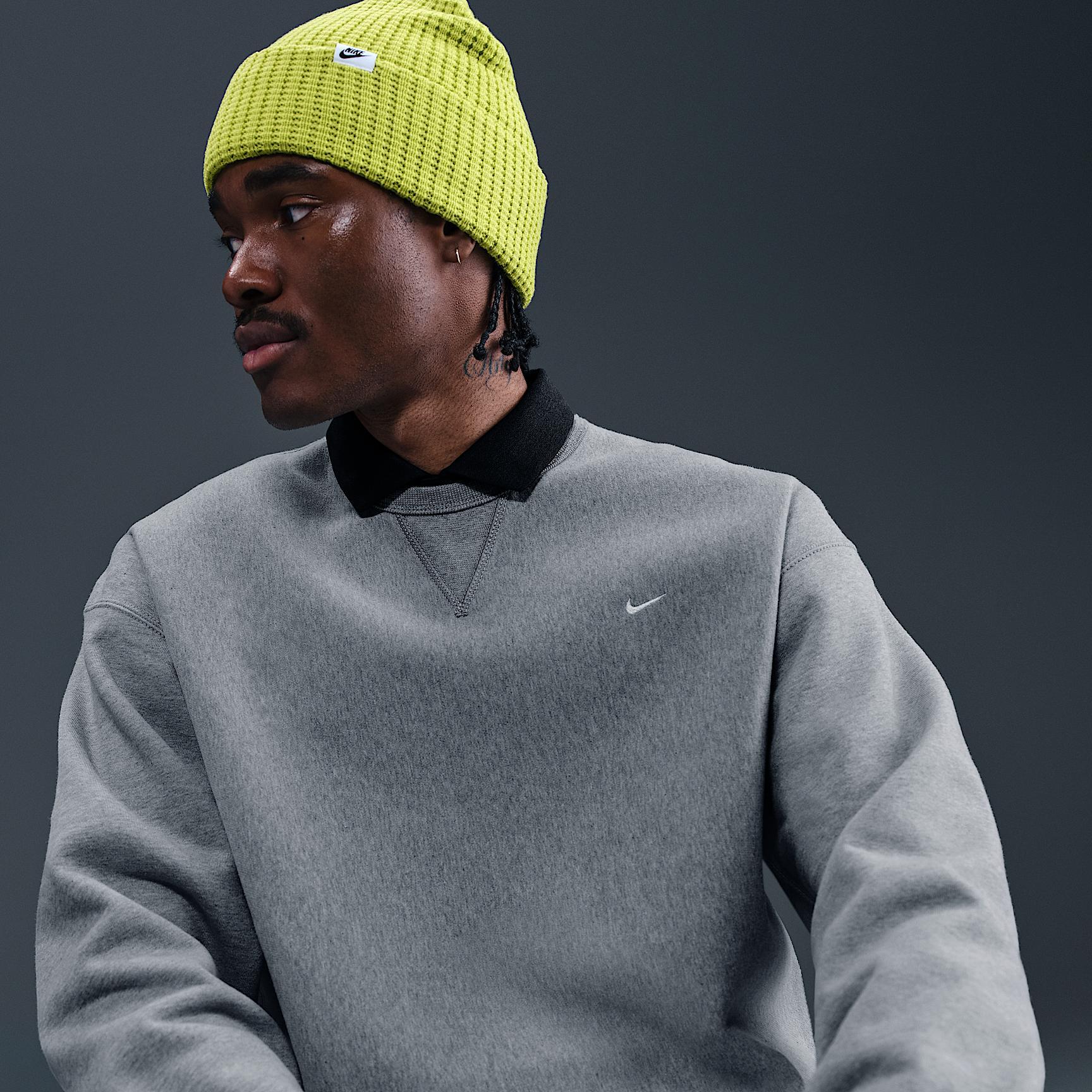 Nike Mens Solo Swoosh Fleece Crew | HV1086-063 Product Image