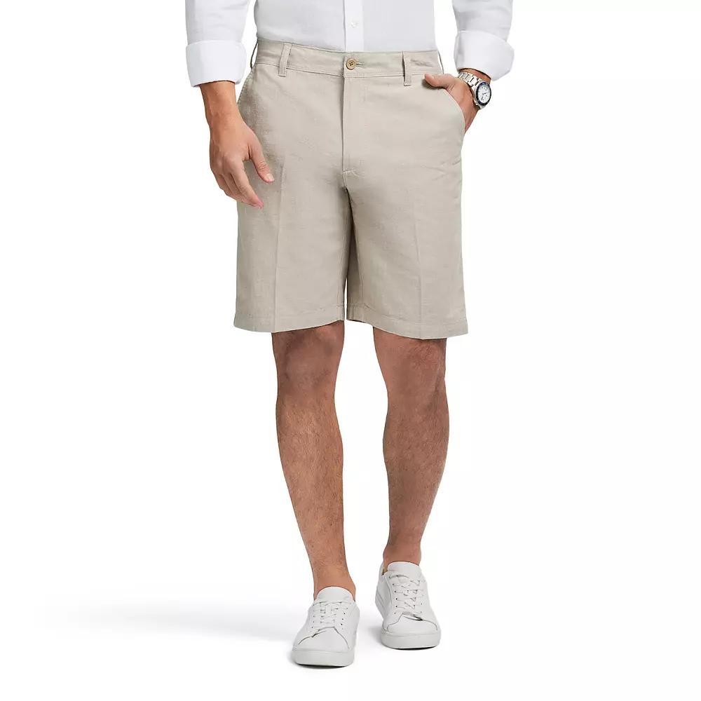Men's IZOD Classic Chambray Flat Front Shorts, Size: 29, Cedarwood Green Product Image