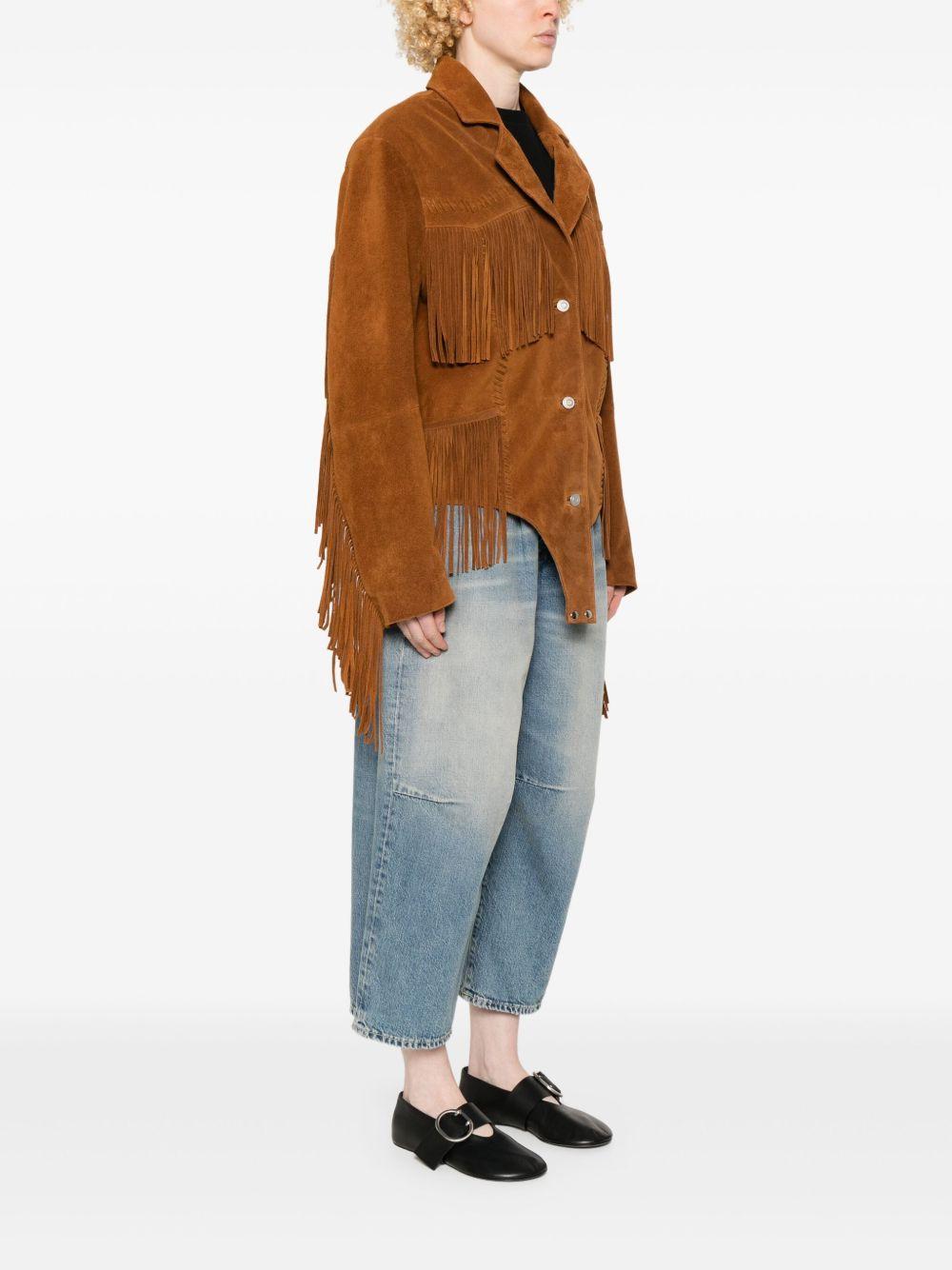suede fringed jacket Product Image