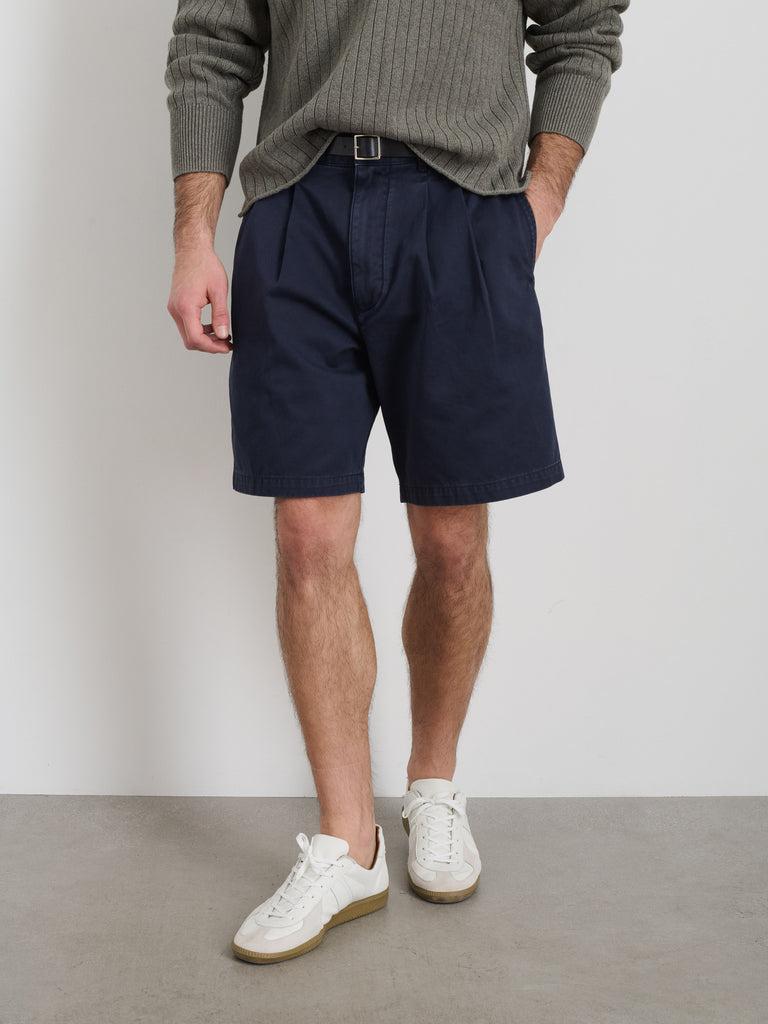 Standard Pleated Short In Chino Product Image