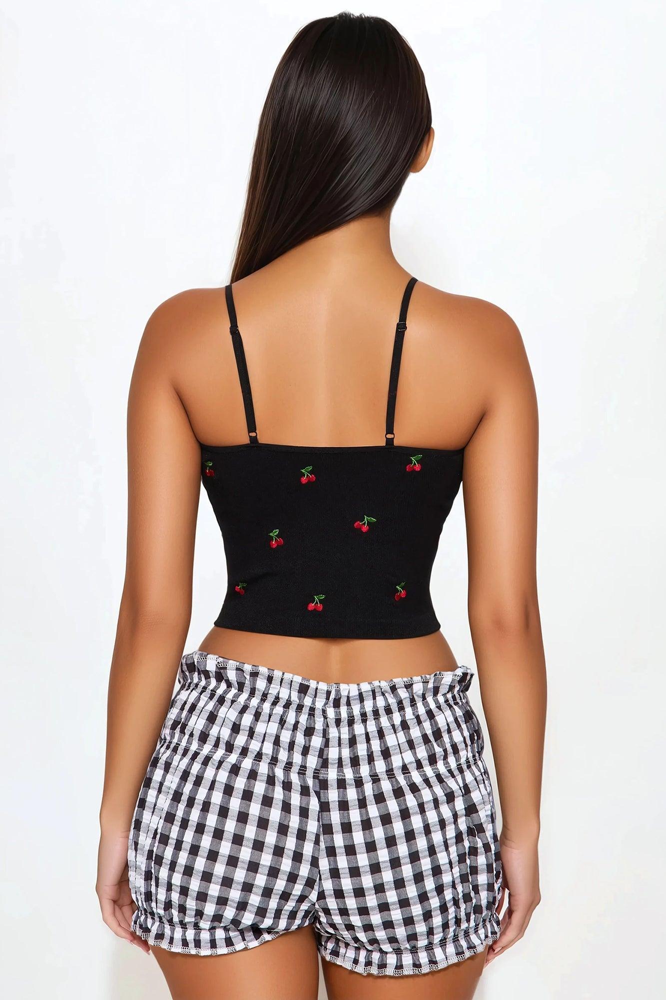 Fruitful Seamless Cami Top - Black Product Image
