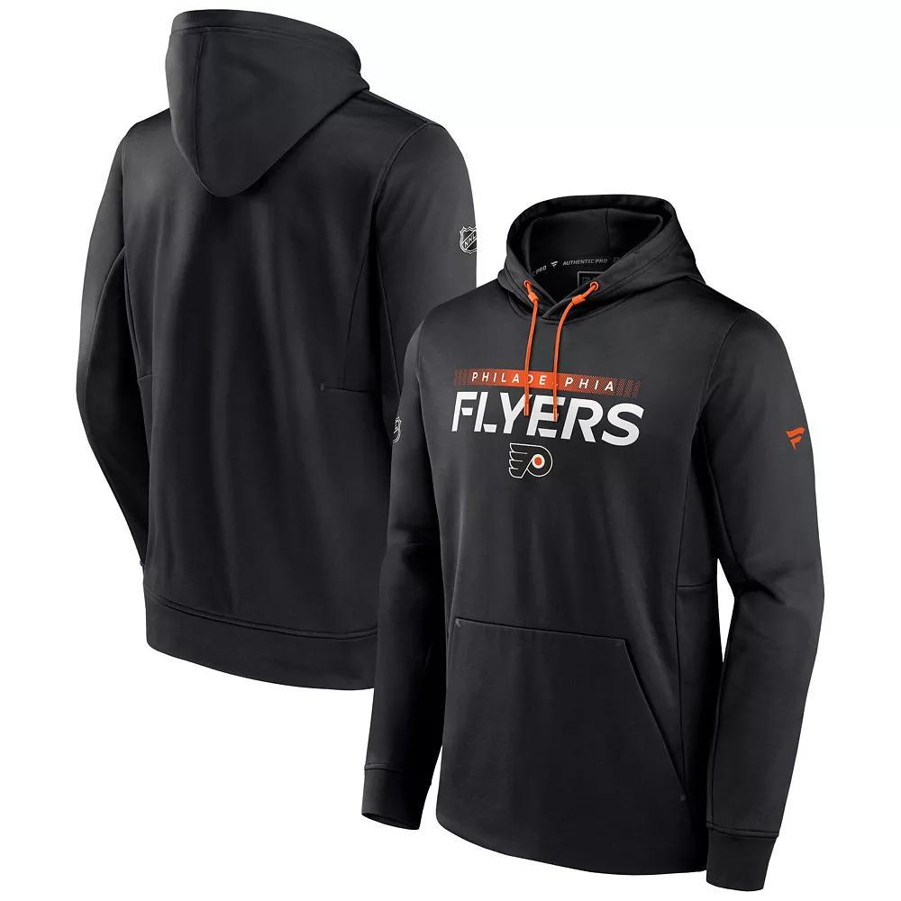 Men's Fanatics Branded Black Philadelphia Flyers Authentic Pro Rink Pullover Hoodie, Size: Small, Fly Black Product Image