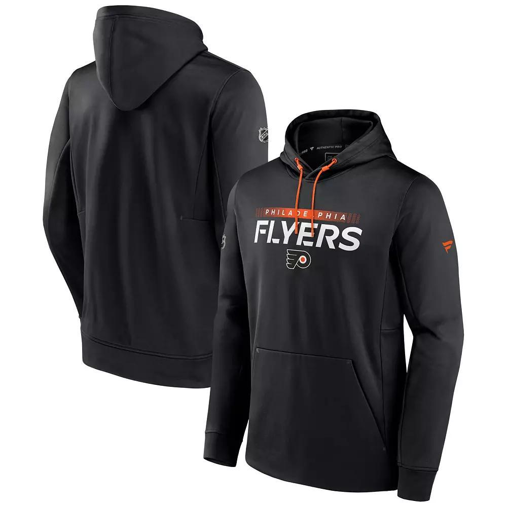 Men's Fanatics Branded Black Philadelphia Flyers Authentic Pro Rink Pullover Hoodie, Size: Small, Fly Black Product Image